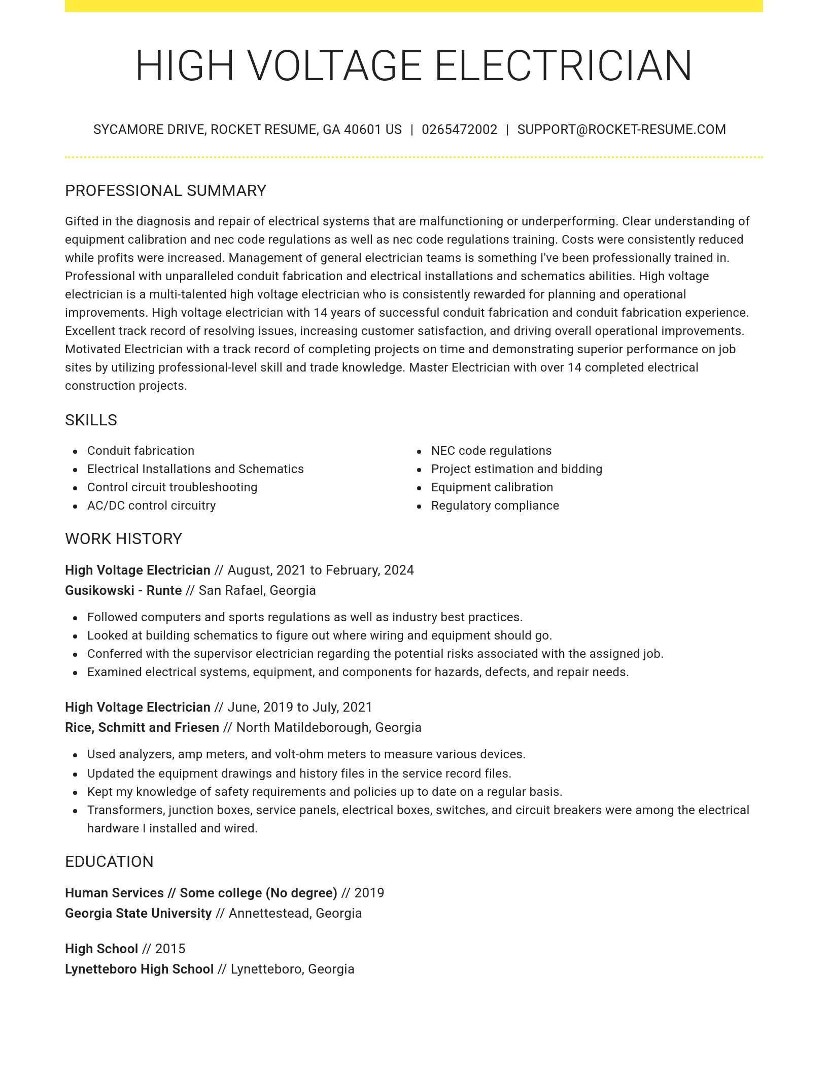 Grand resume template