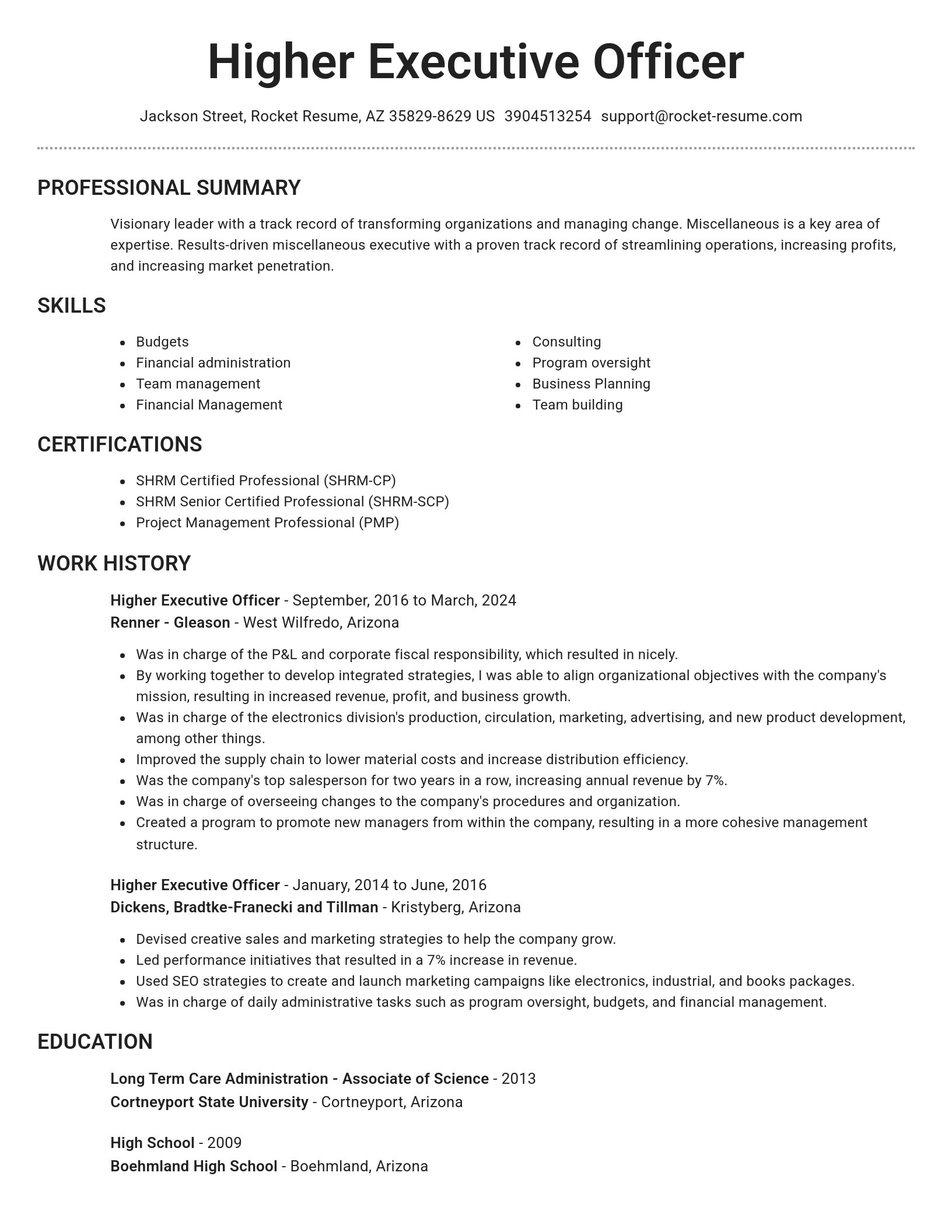 Brilliant resume template