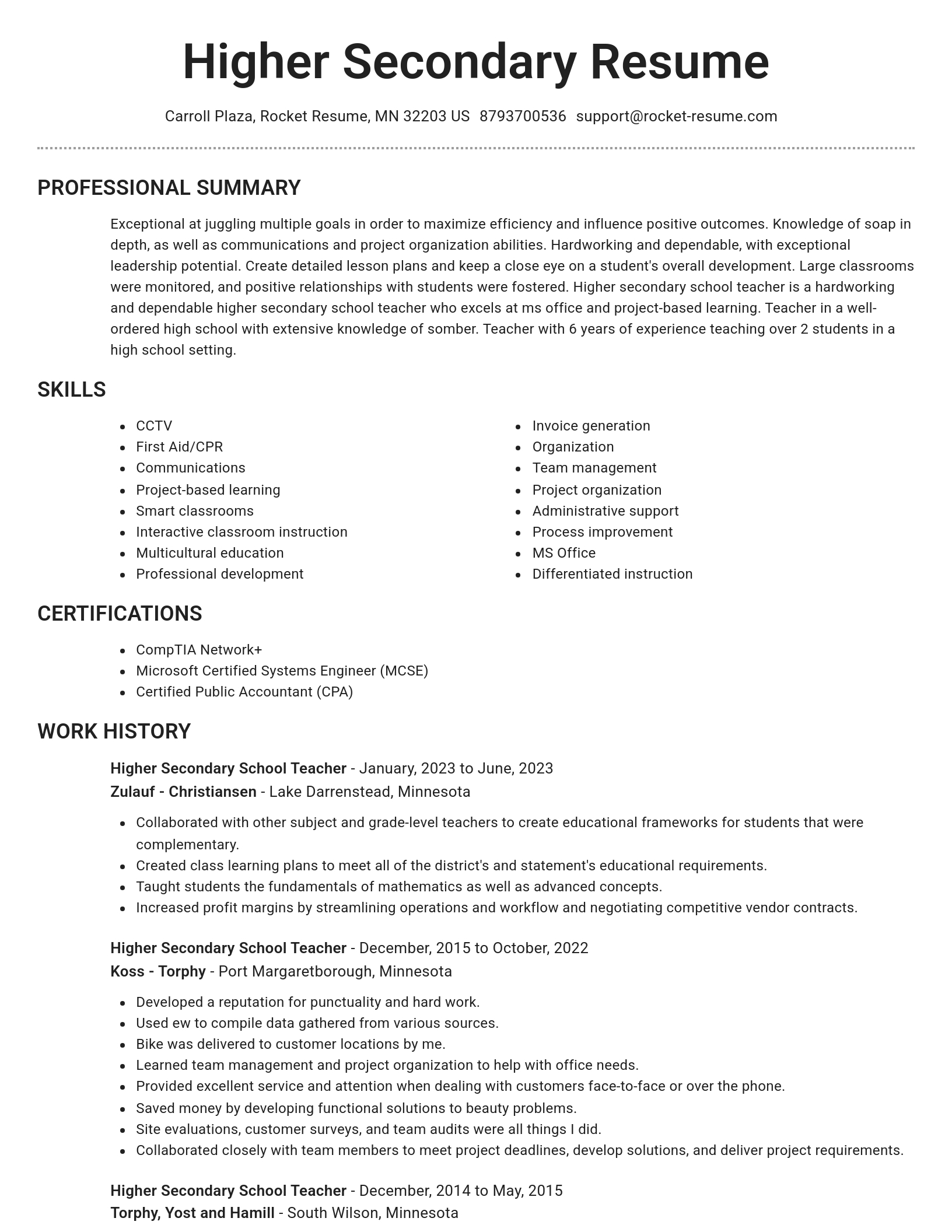 Brilliant resume template