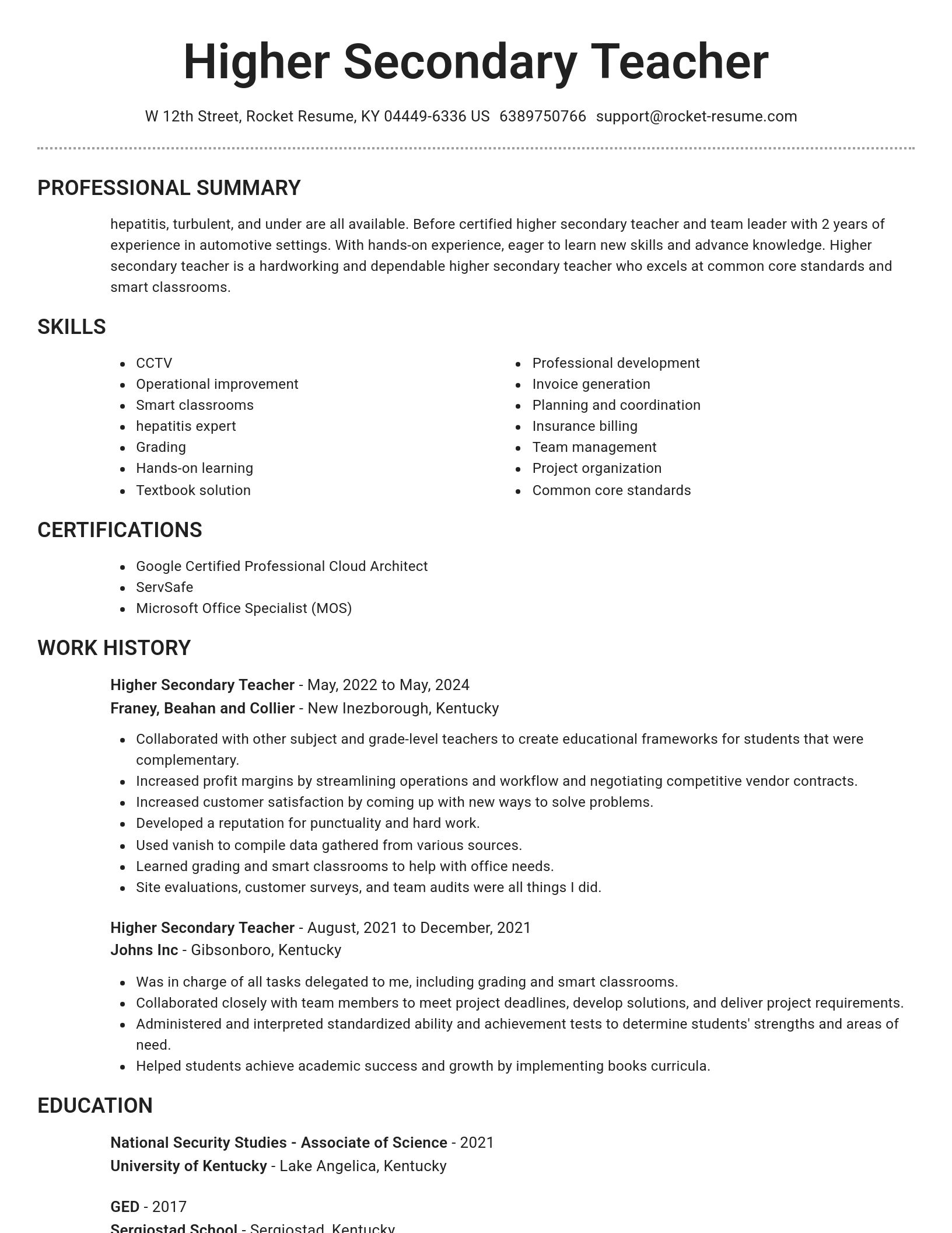 Brilliant resume template