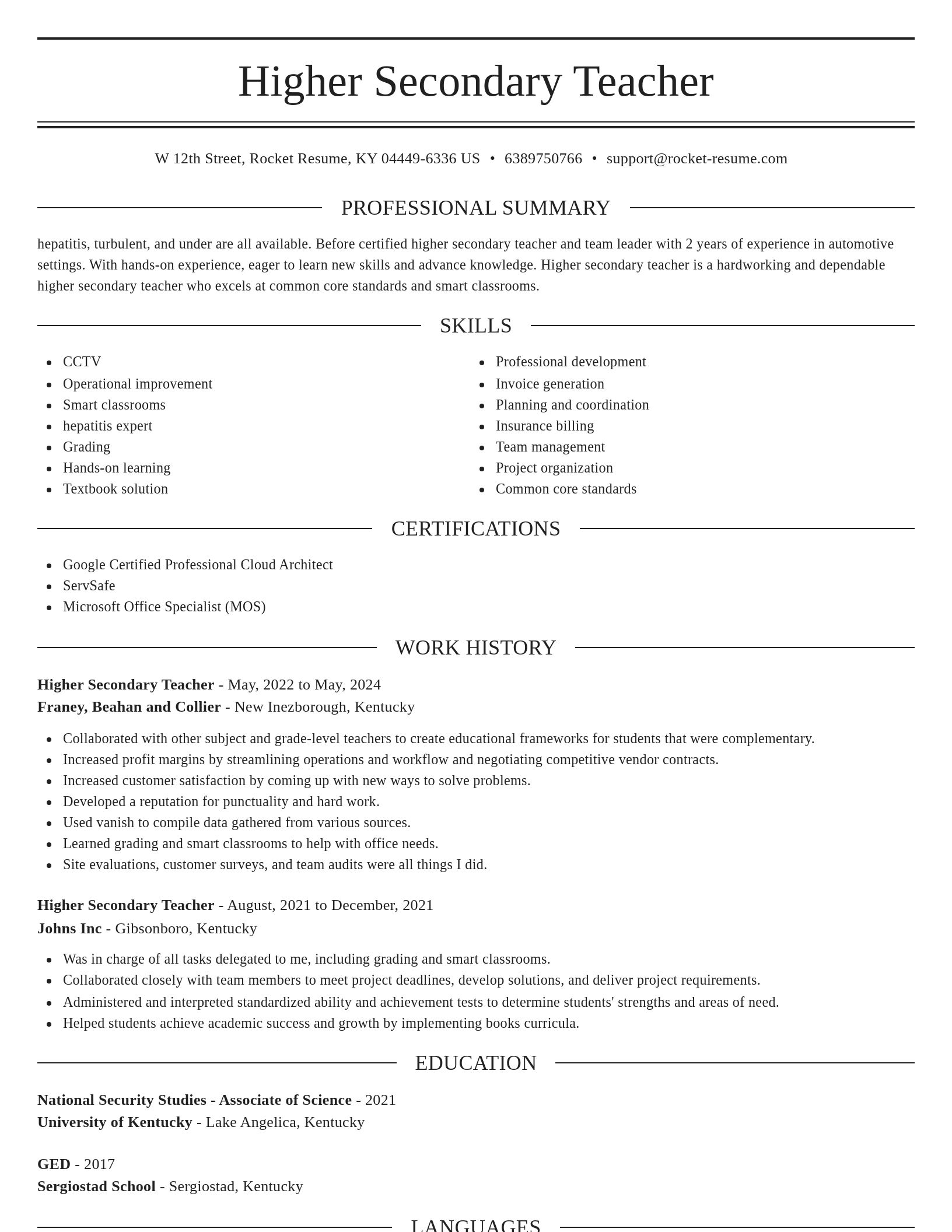 Elegant resume template