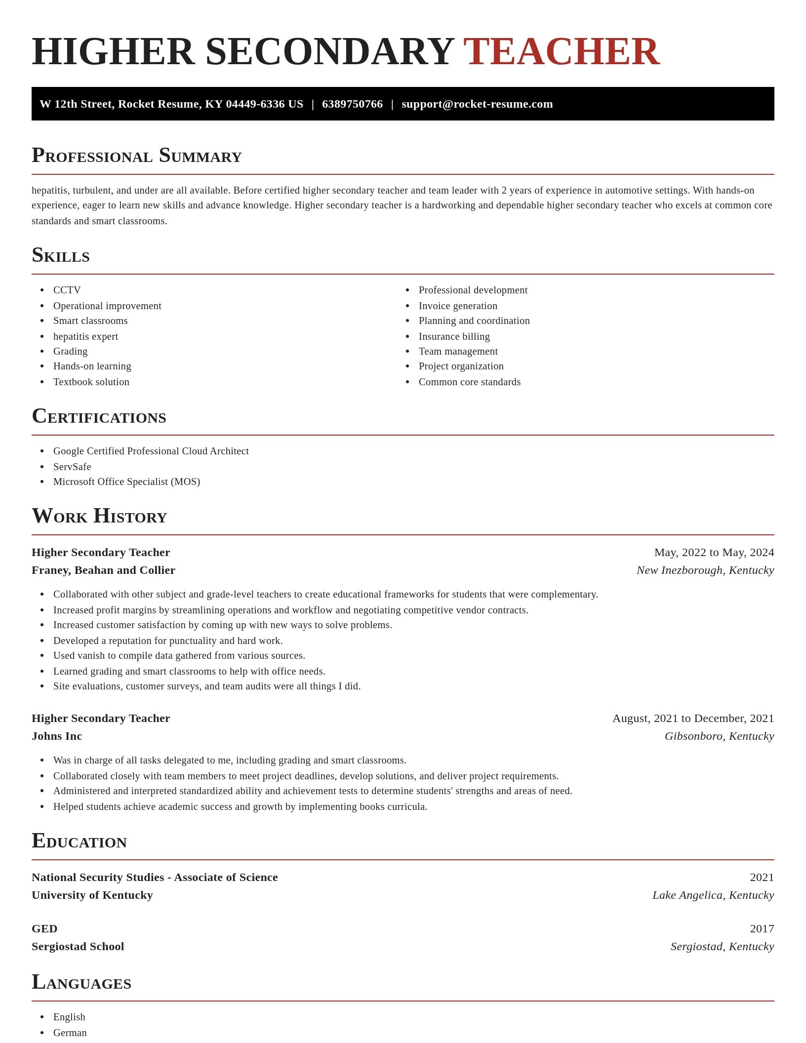 Exquisite resume template