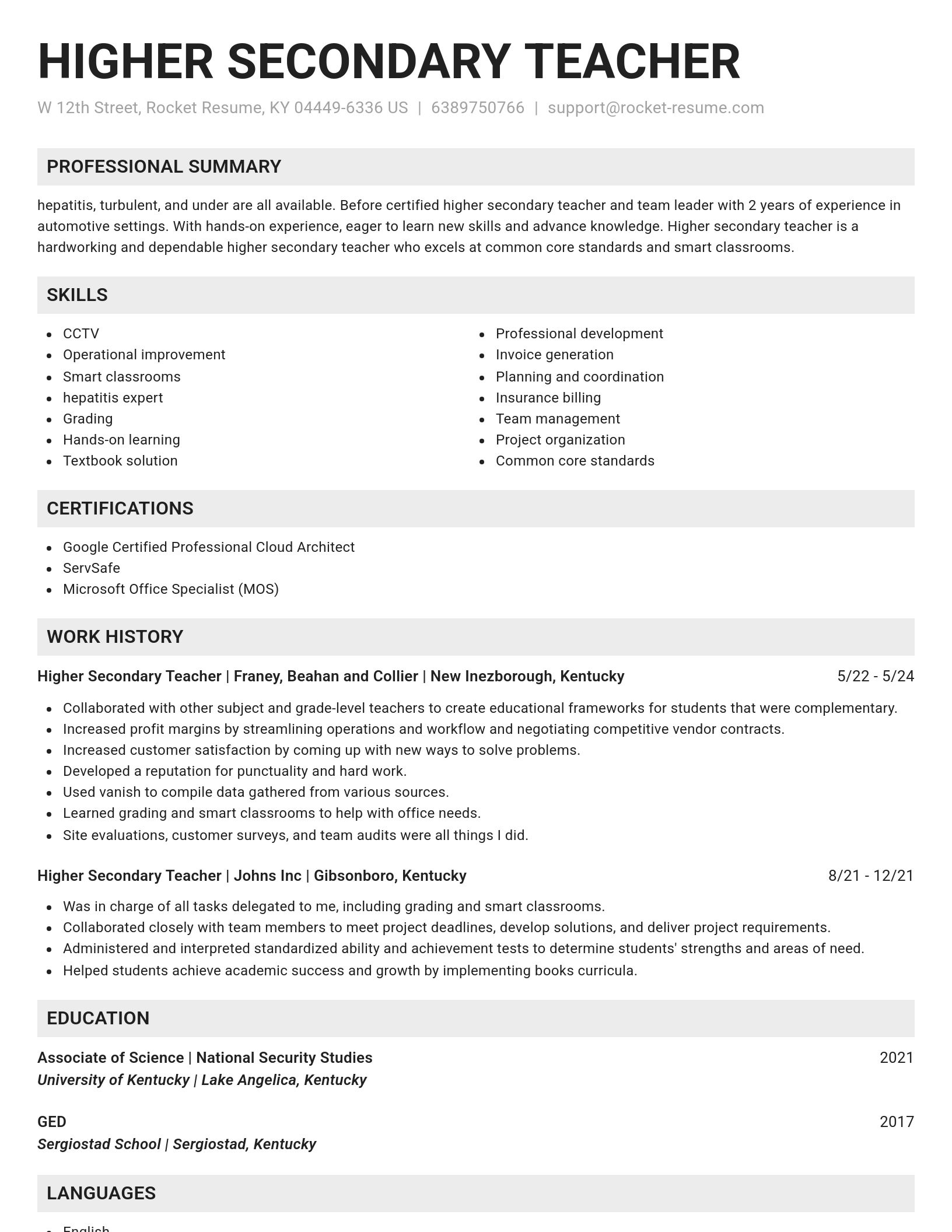 Genius resume template