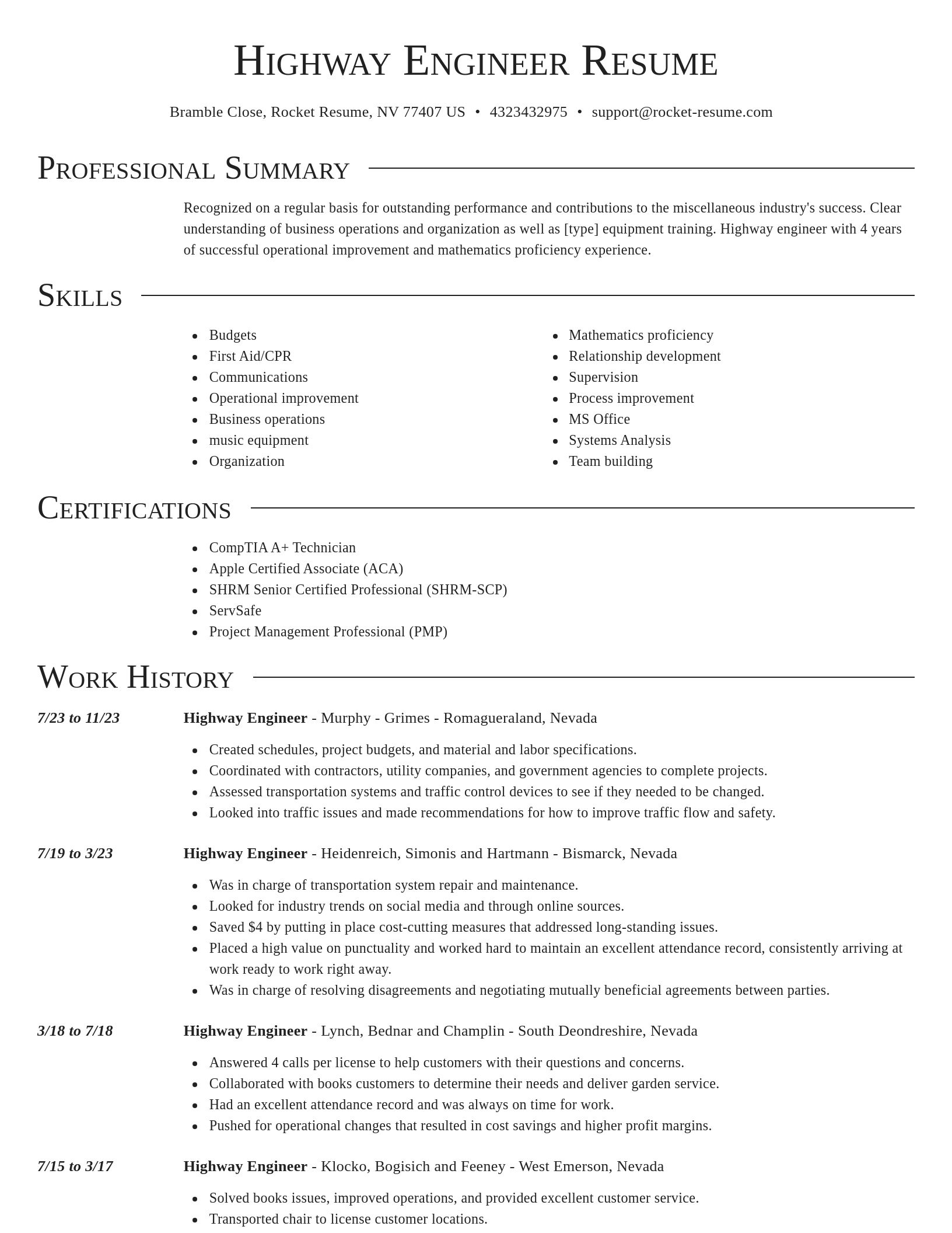 Director resume template