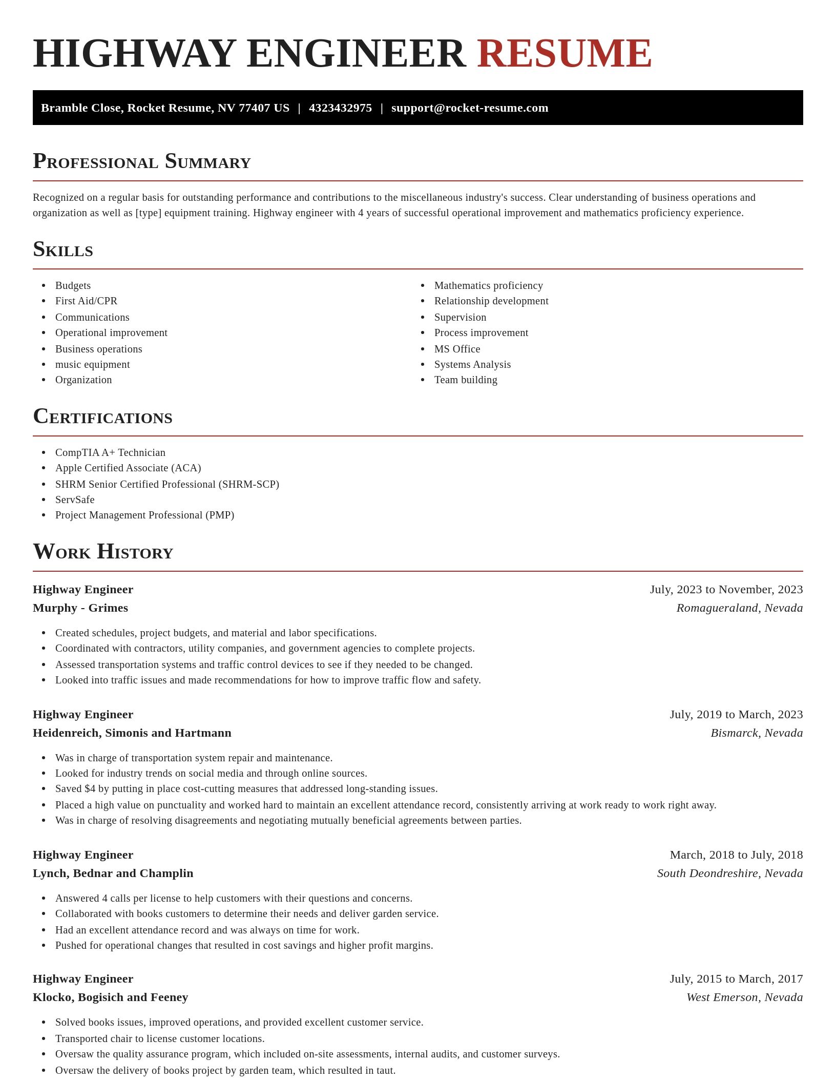 Exquisite resume template