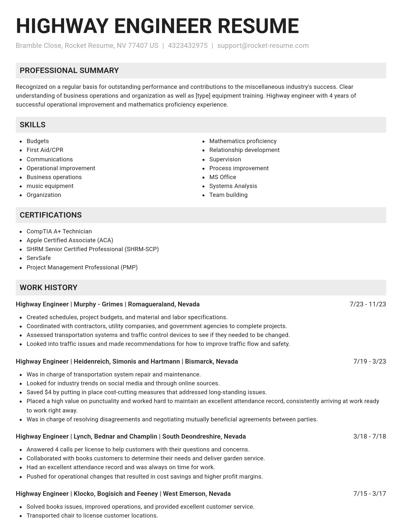 Genius resume template