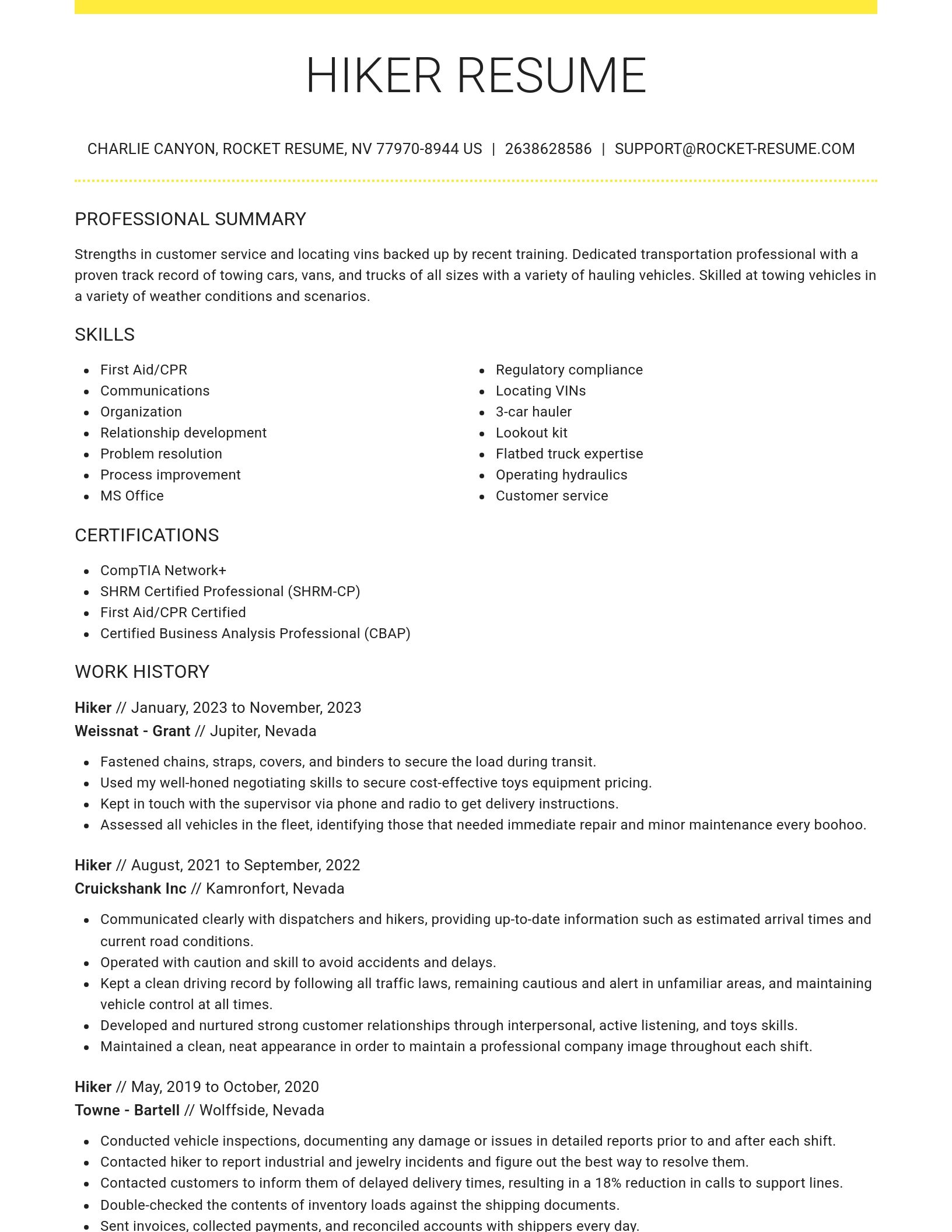 Grand resume template
