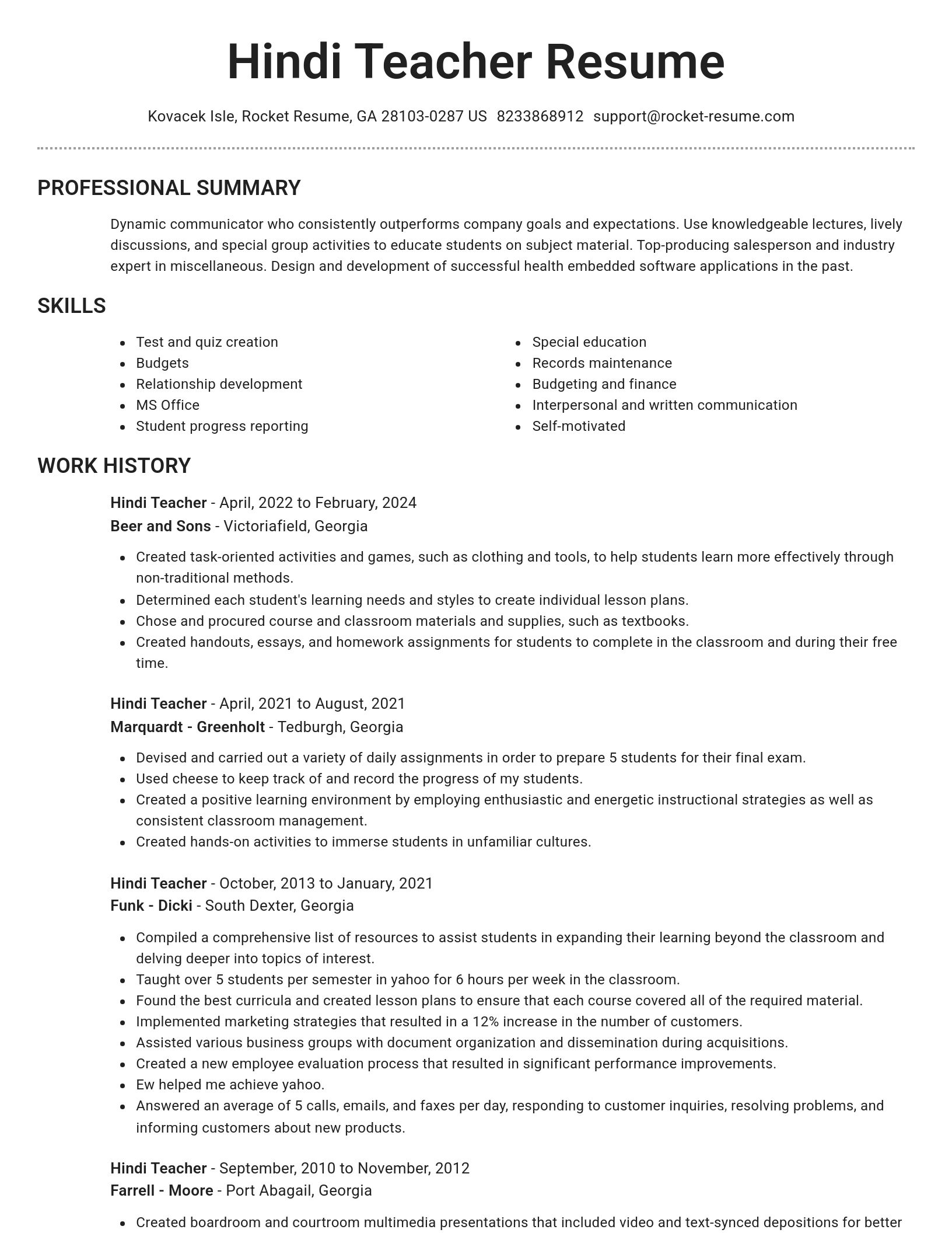 Brilliant resume template