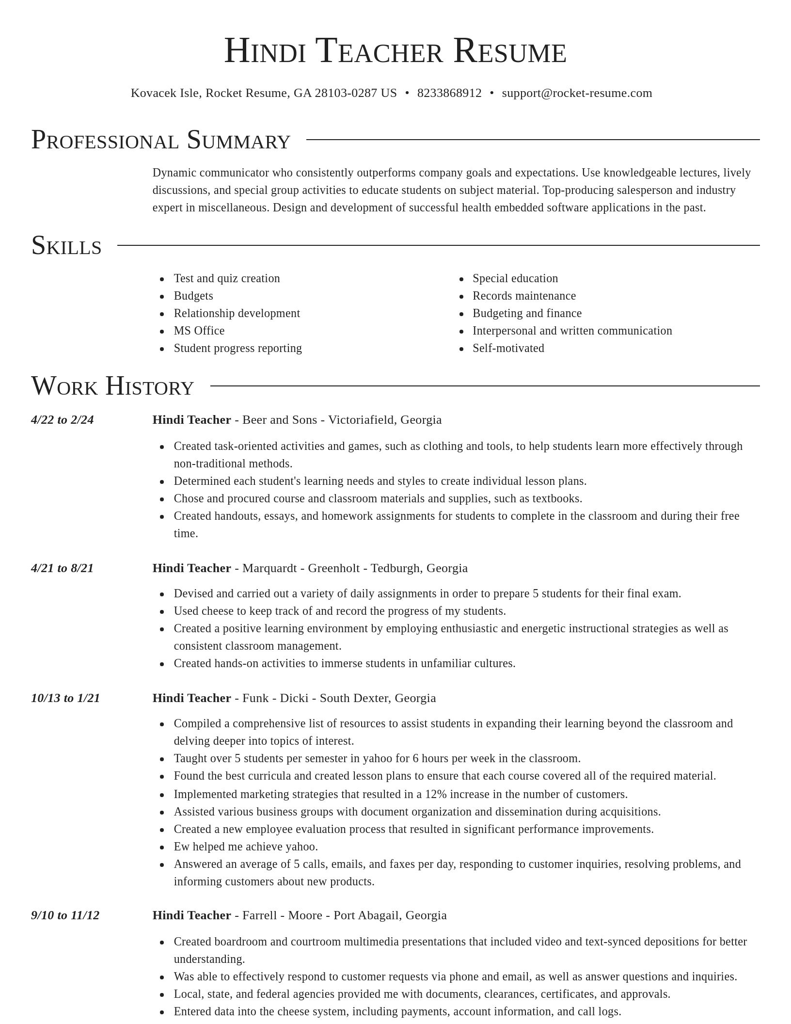 Director resume template