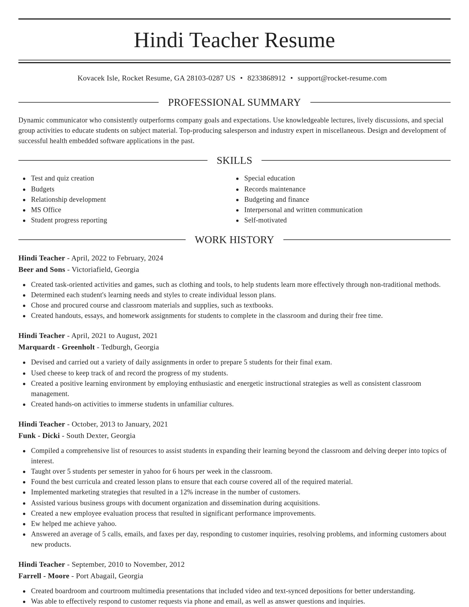 Elegant resume template