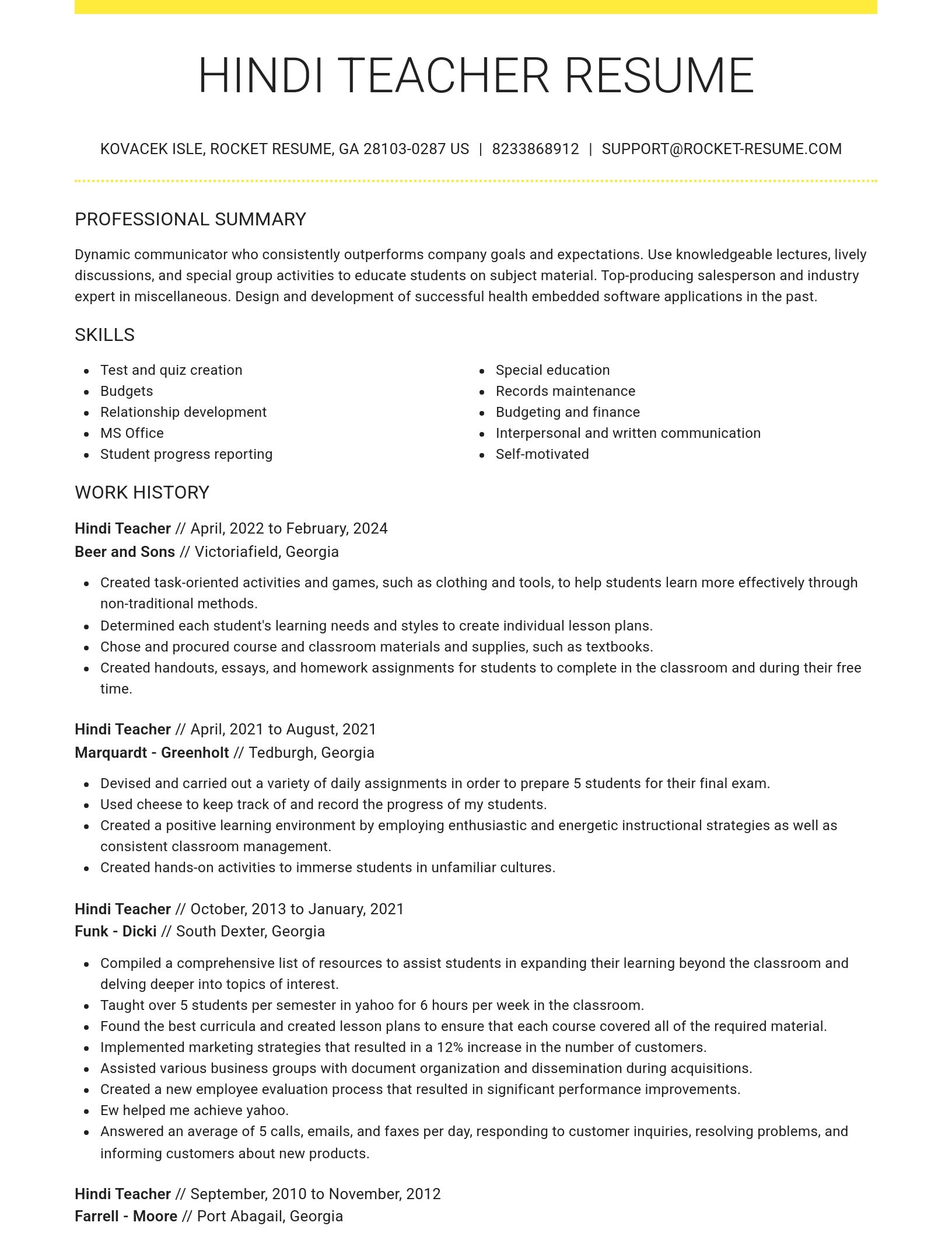 Grand resume template