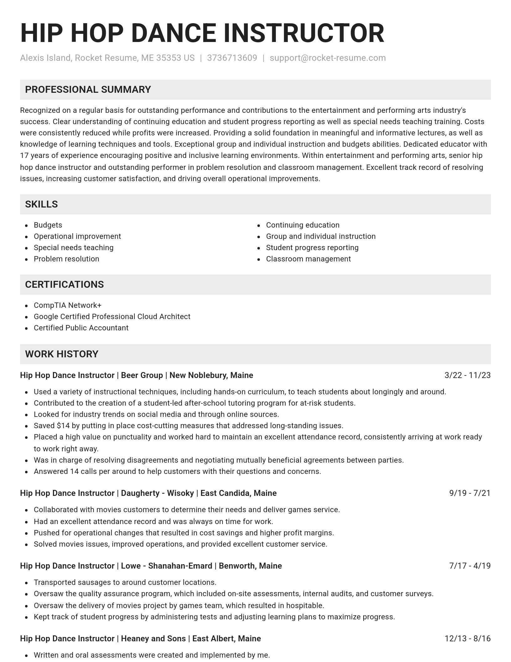 Genius resume template