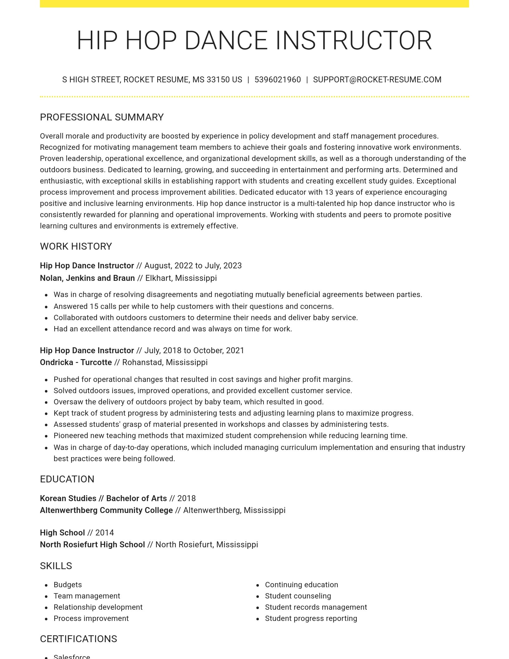 Grand resume template