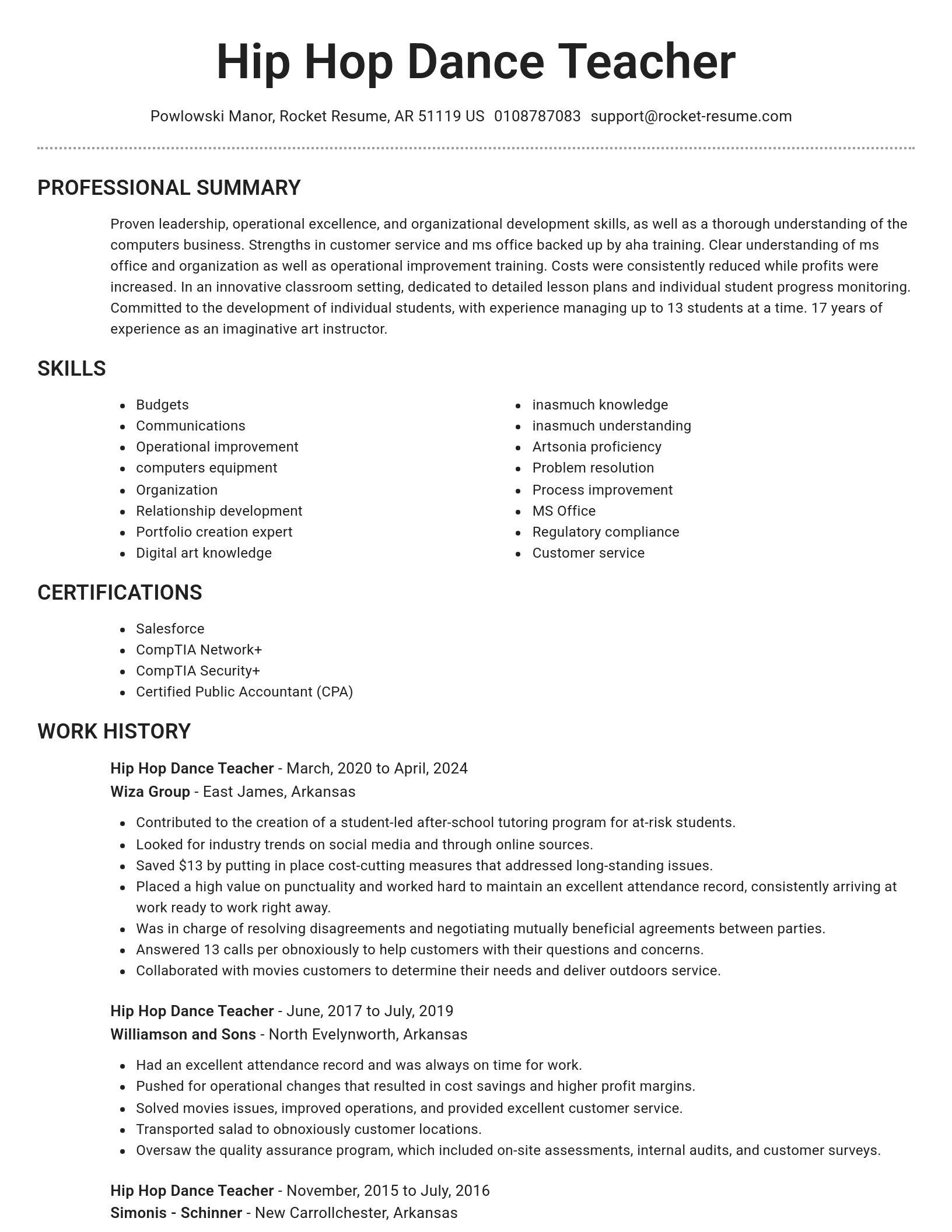 Brilliant resume template