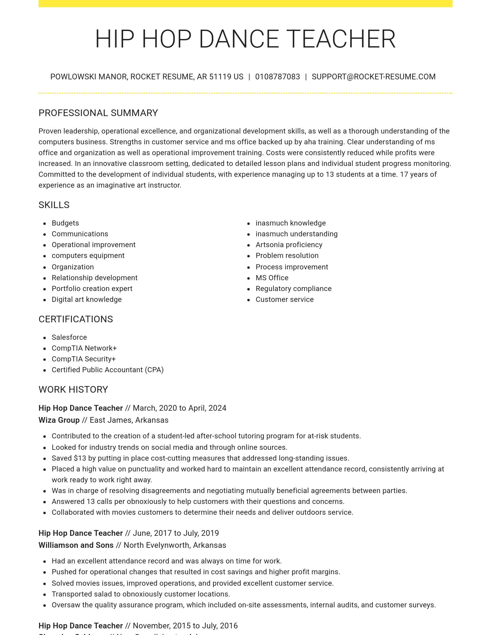 Grand resume template