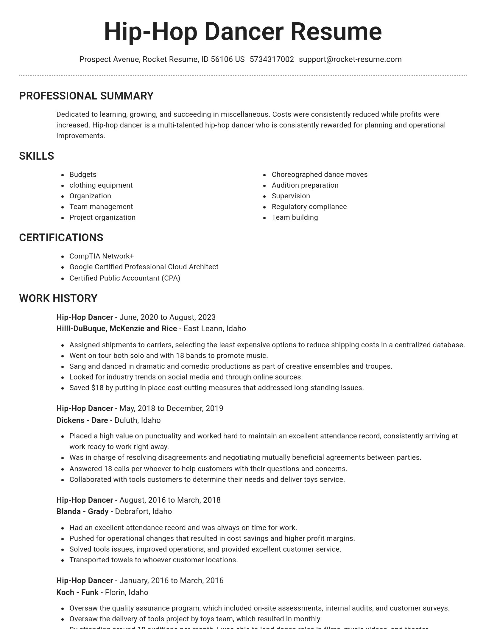 Brilliant resume template