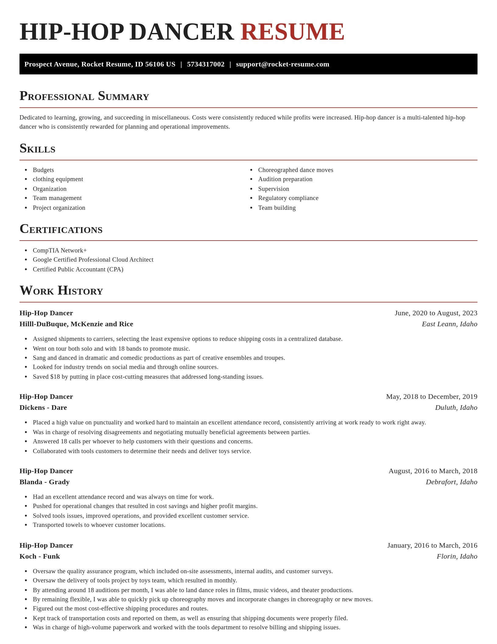 Exquisite resume template