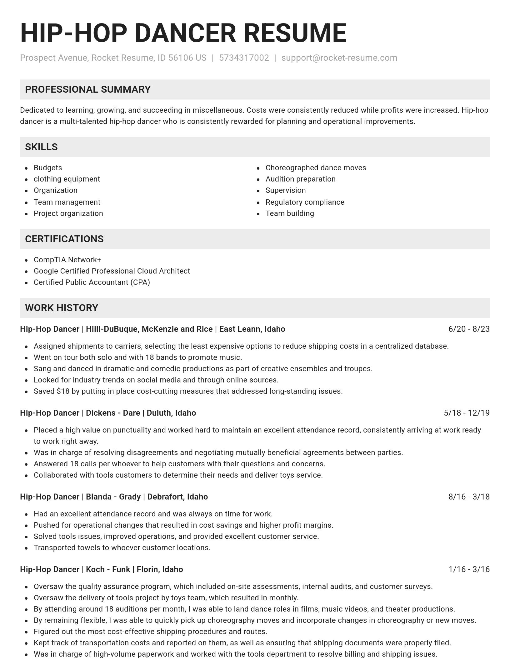Genius resume template