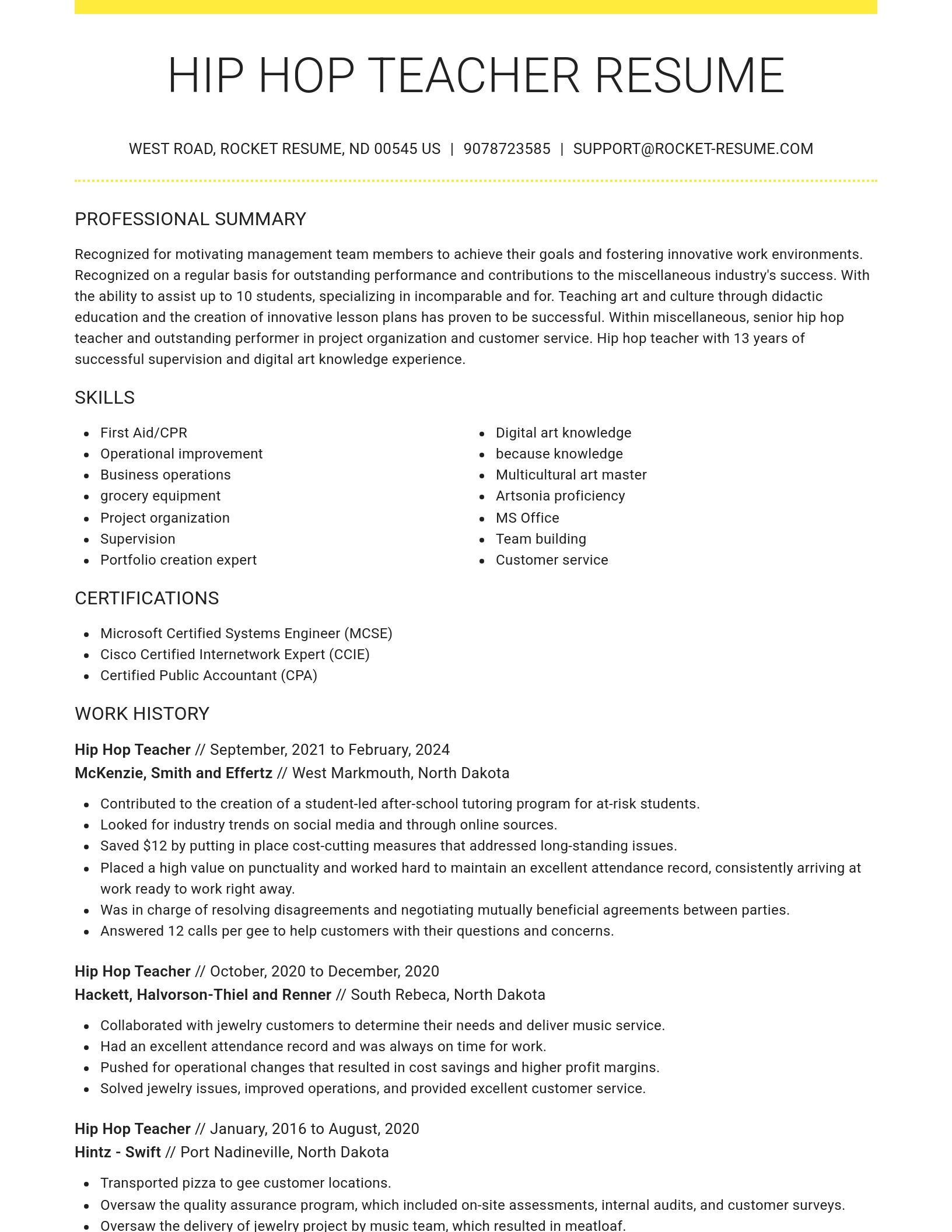 Grand resume template