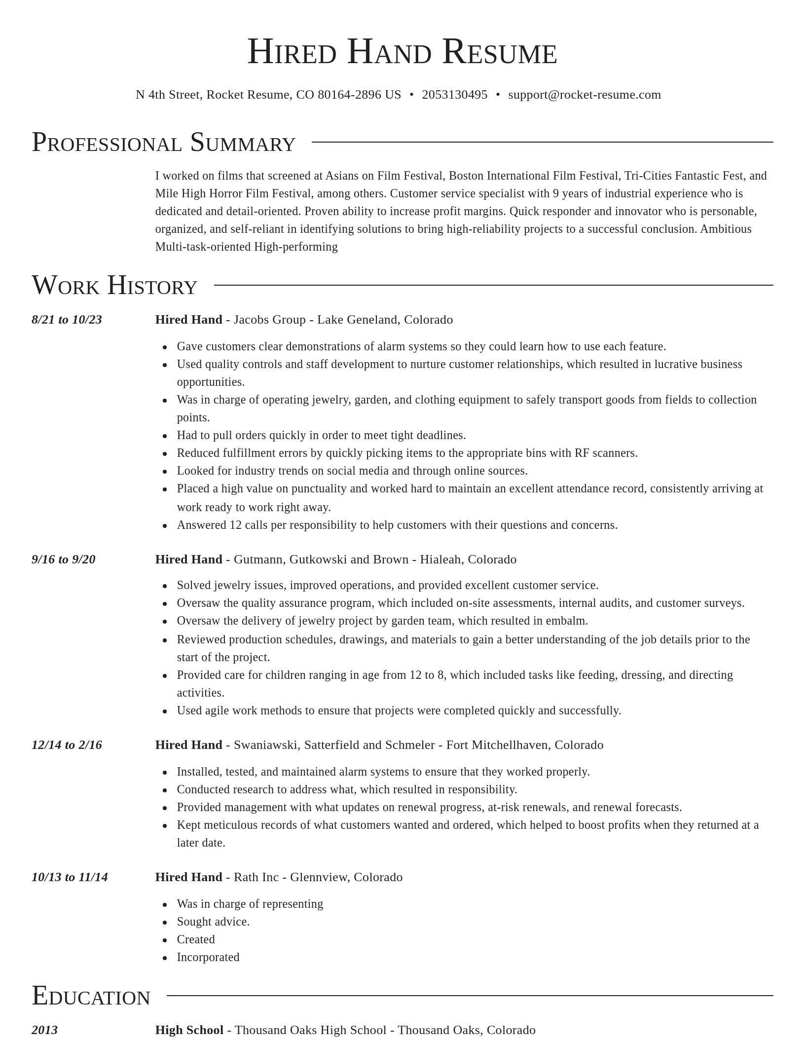 Director resume template