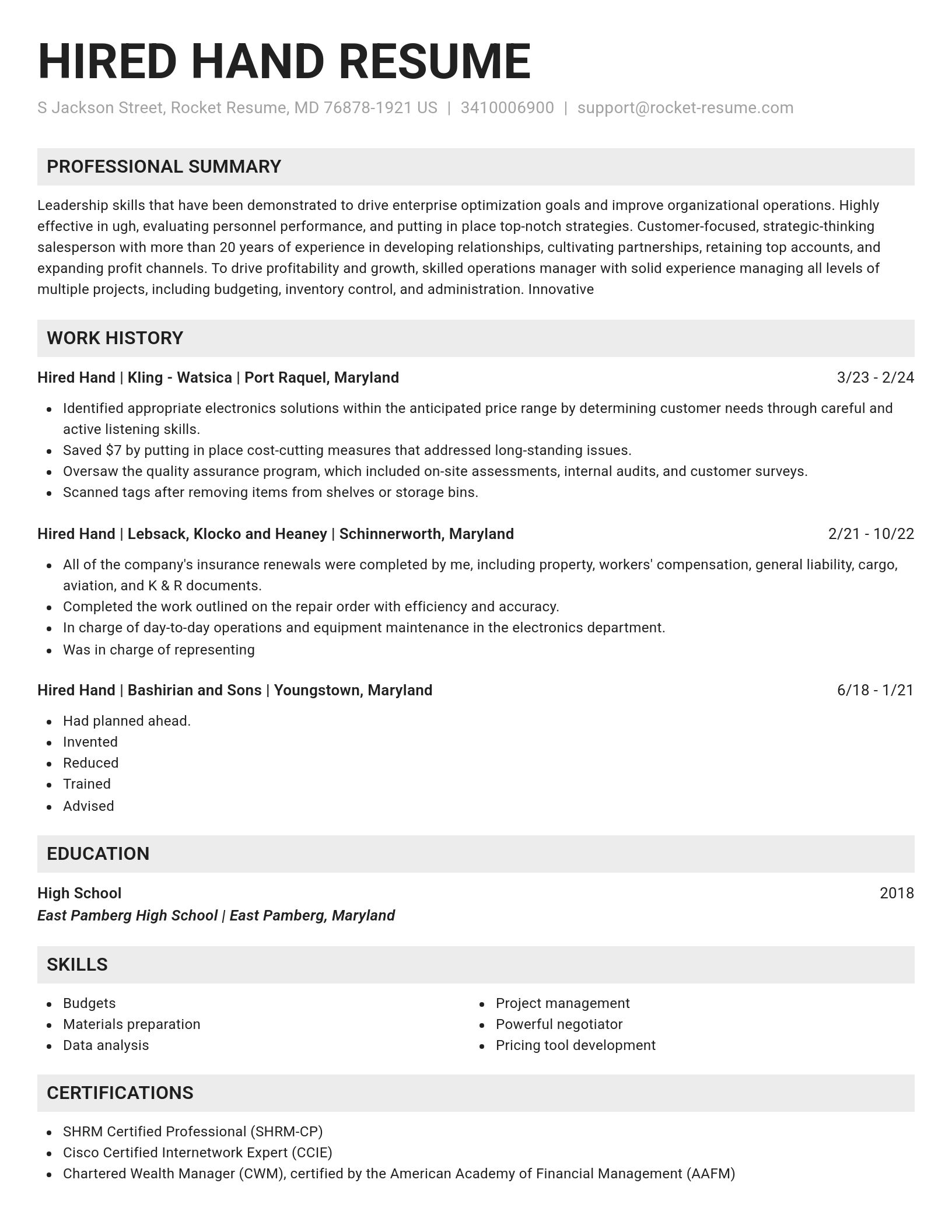 Genius resume template