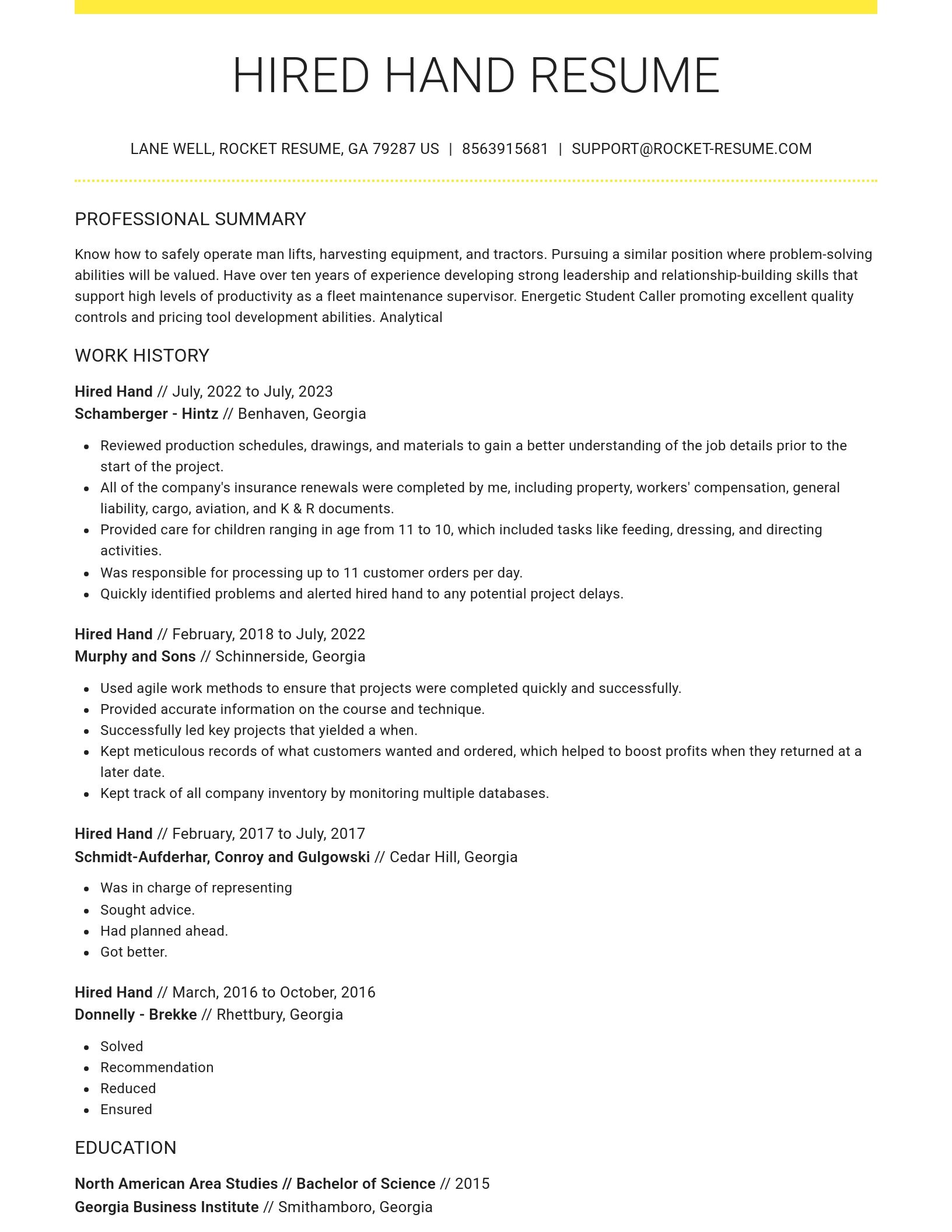 Grand resume template