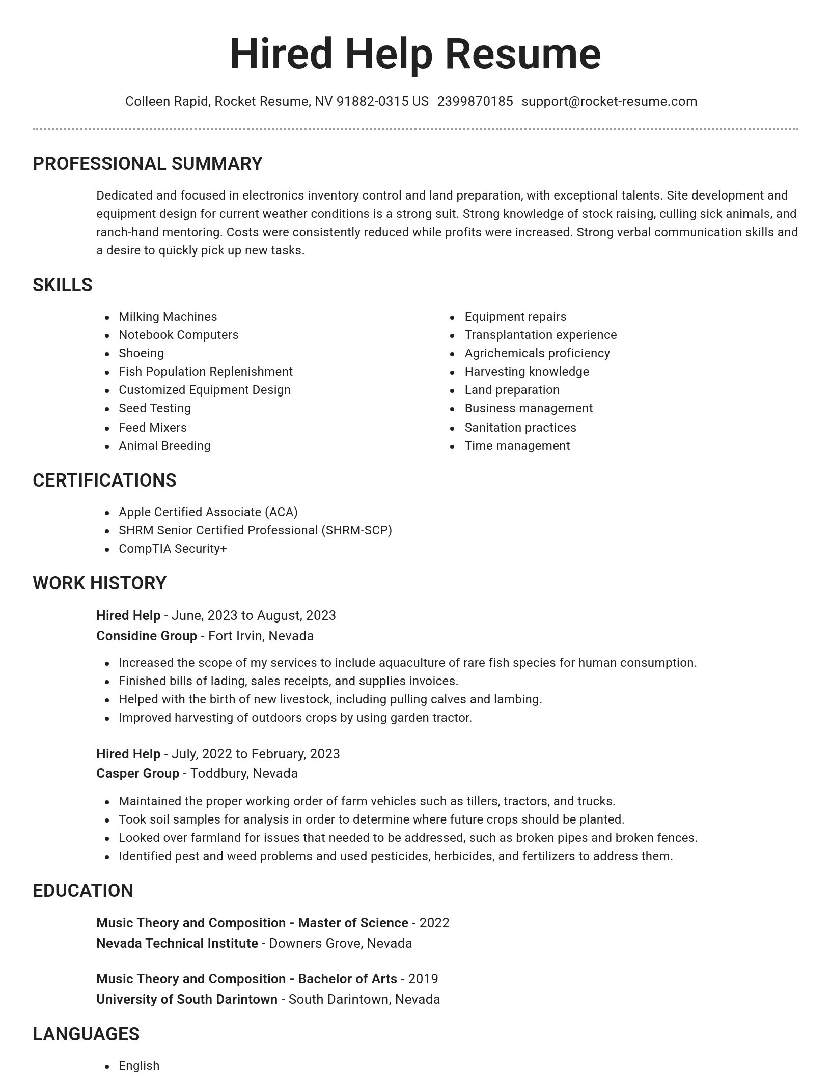Brilliant resume template