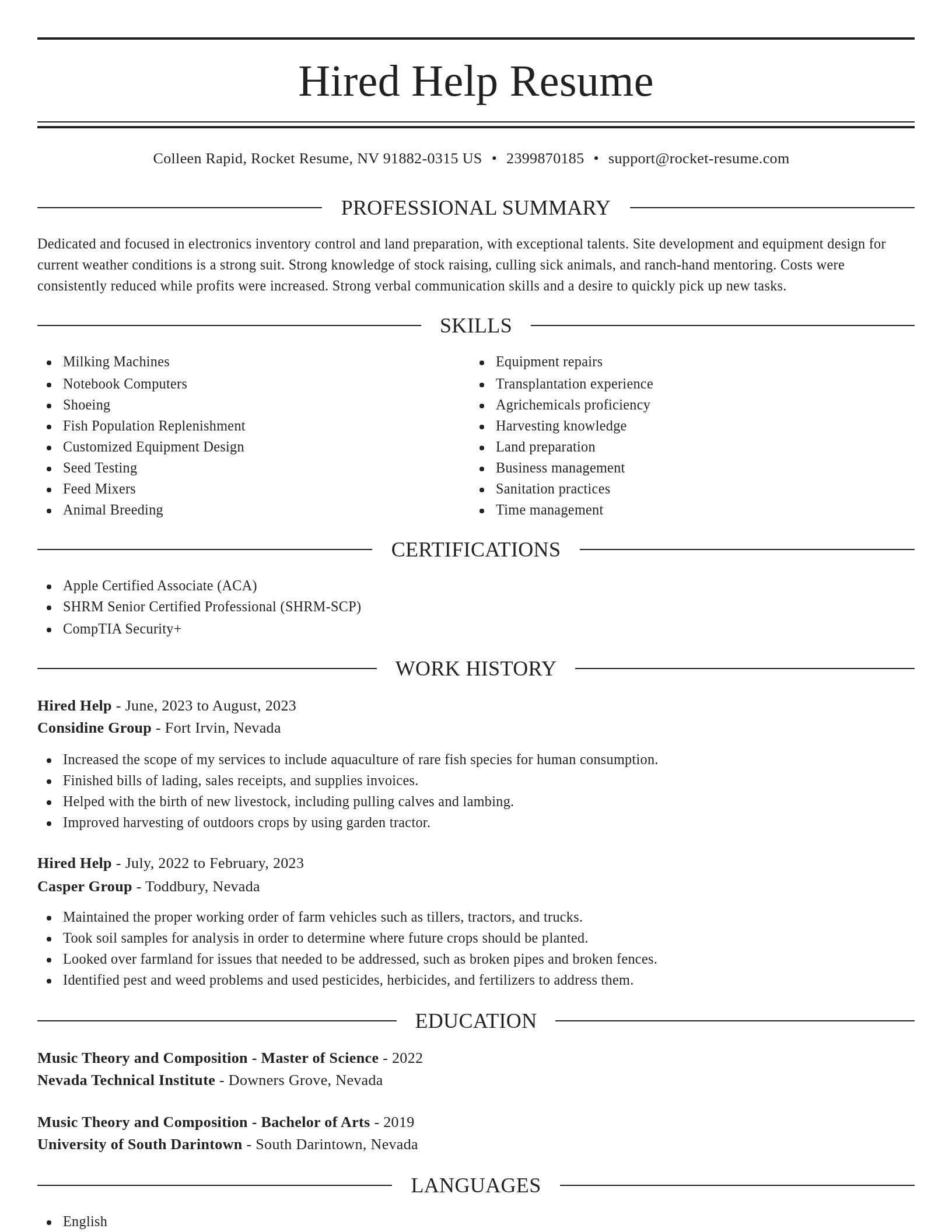 Elegant resume template