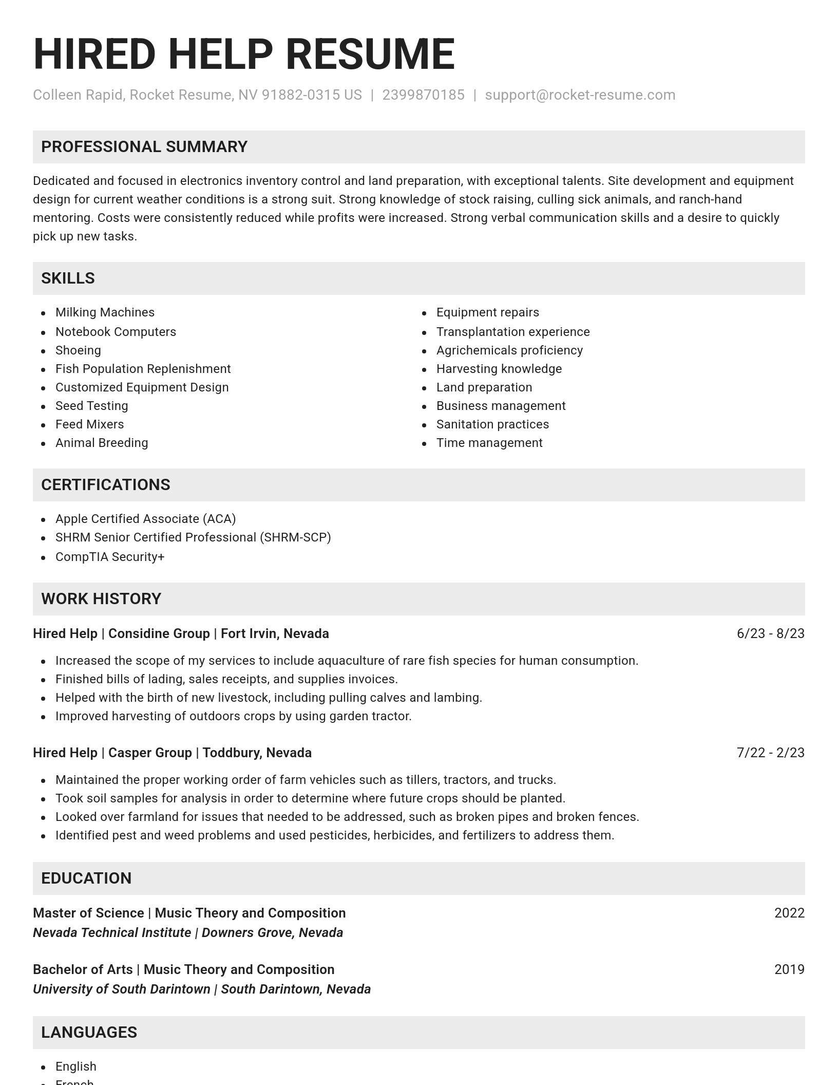 Genius resume template