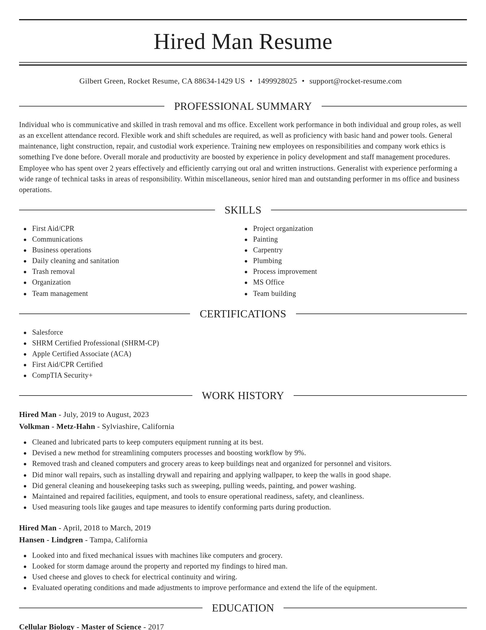 Elegant resume template