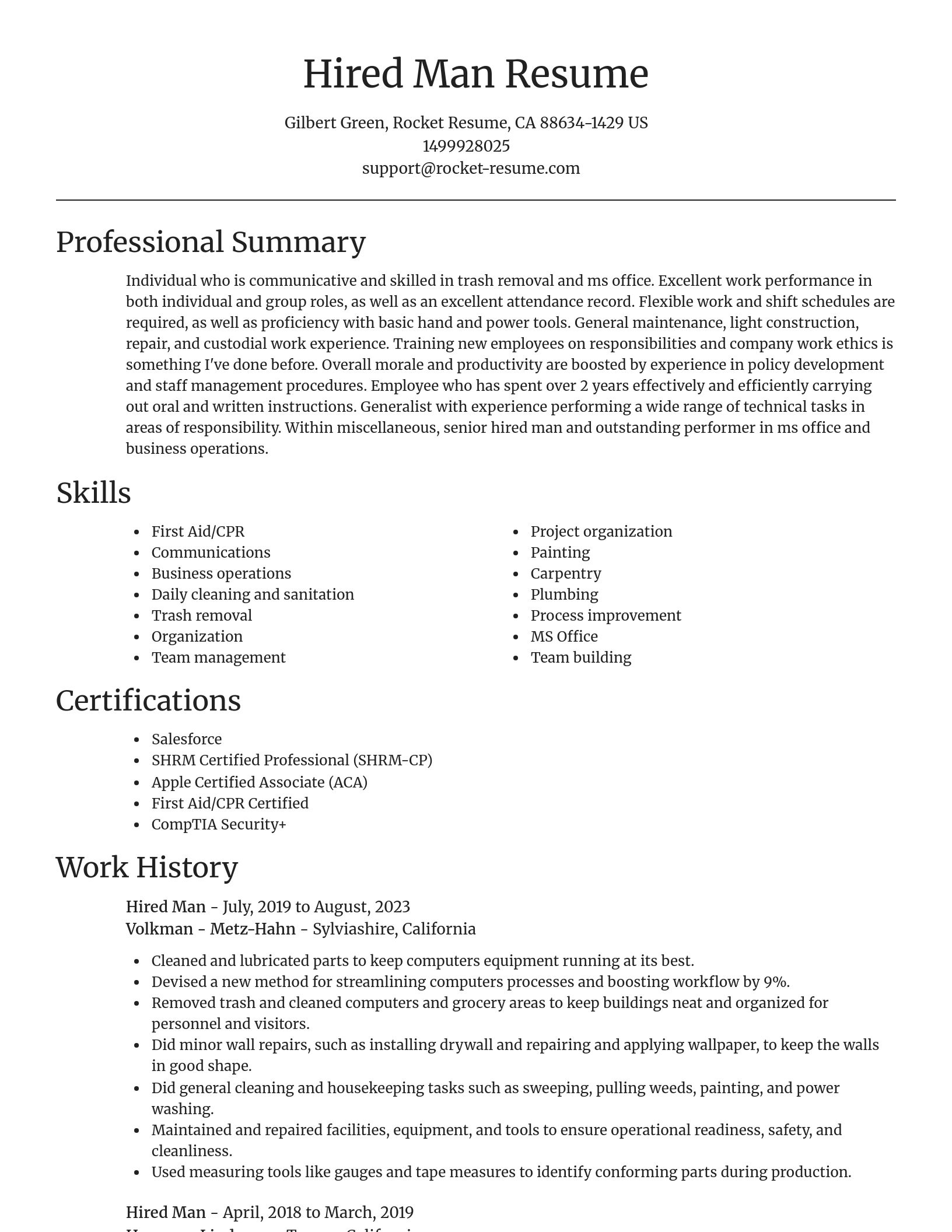 Focal Point resume template
