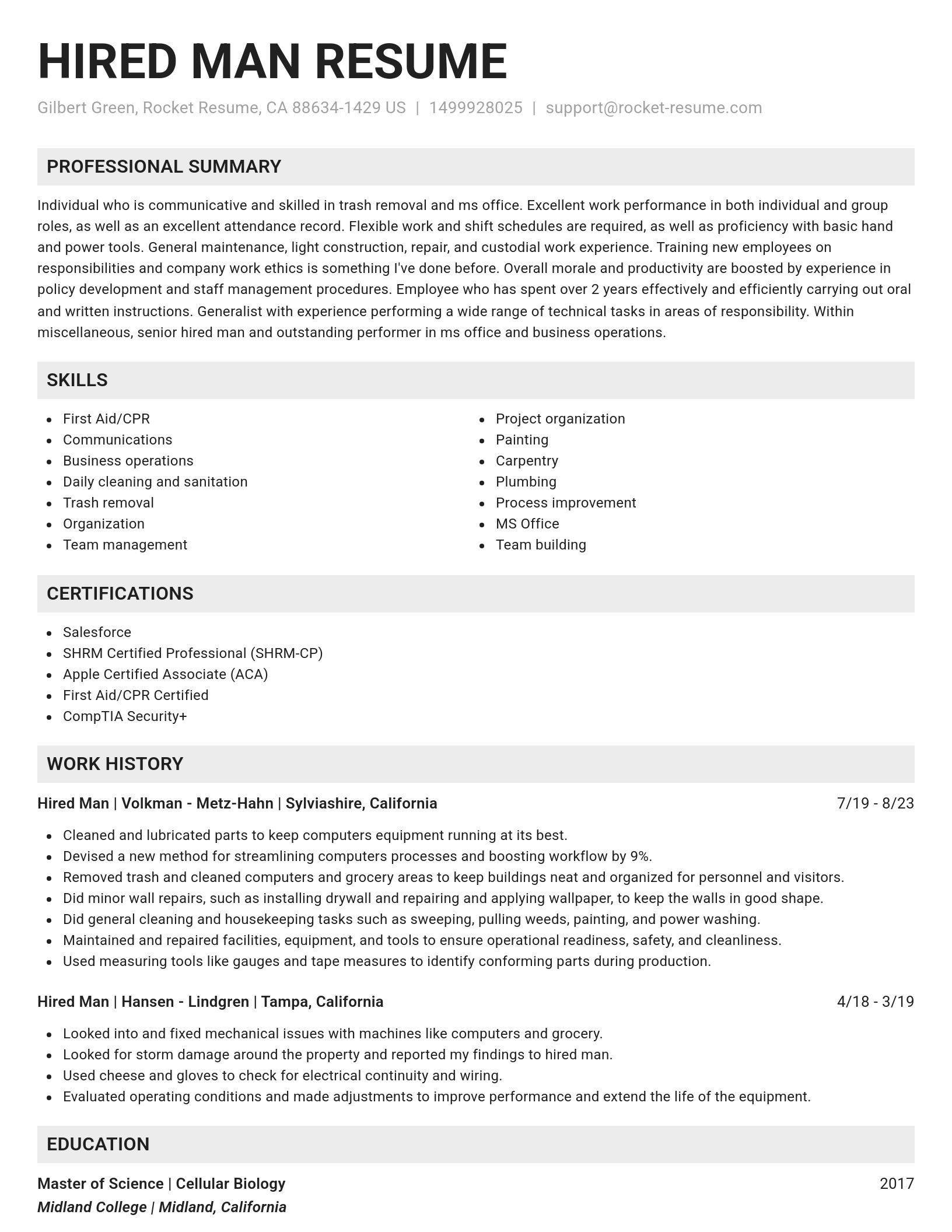 Genius resume template