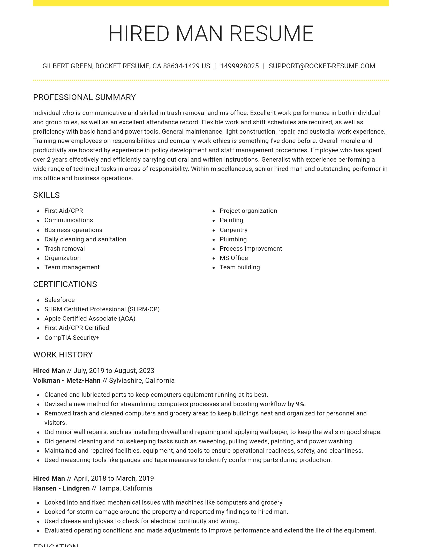 Grand resume template