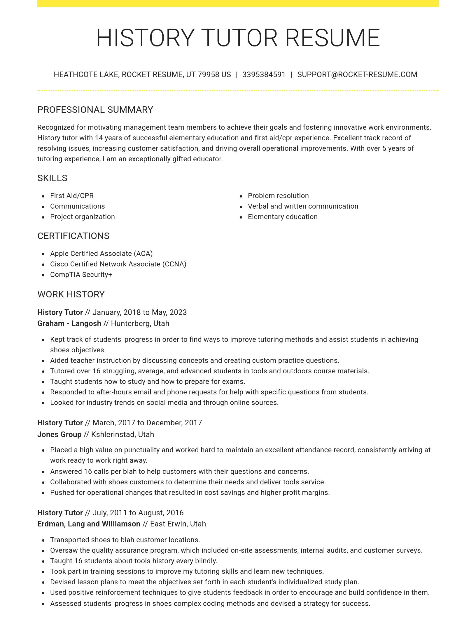 Grand resume template