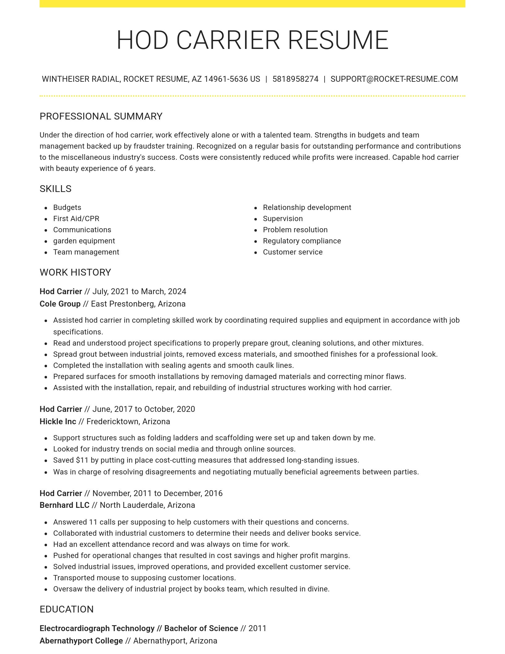 Grand resume template