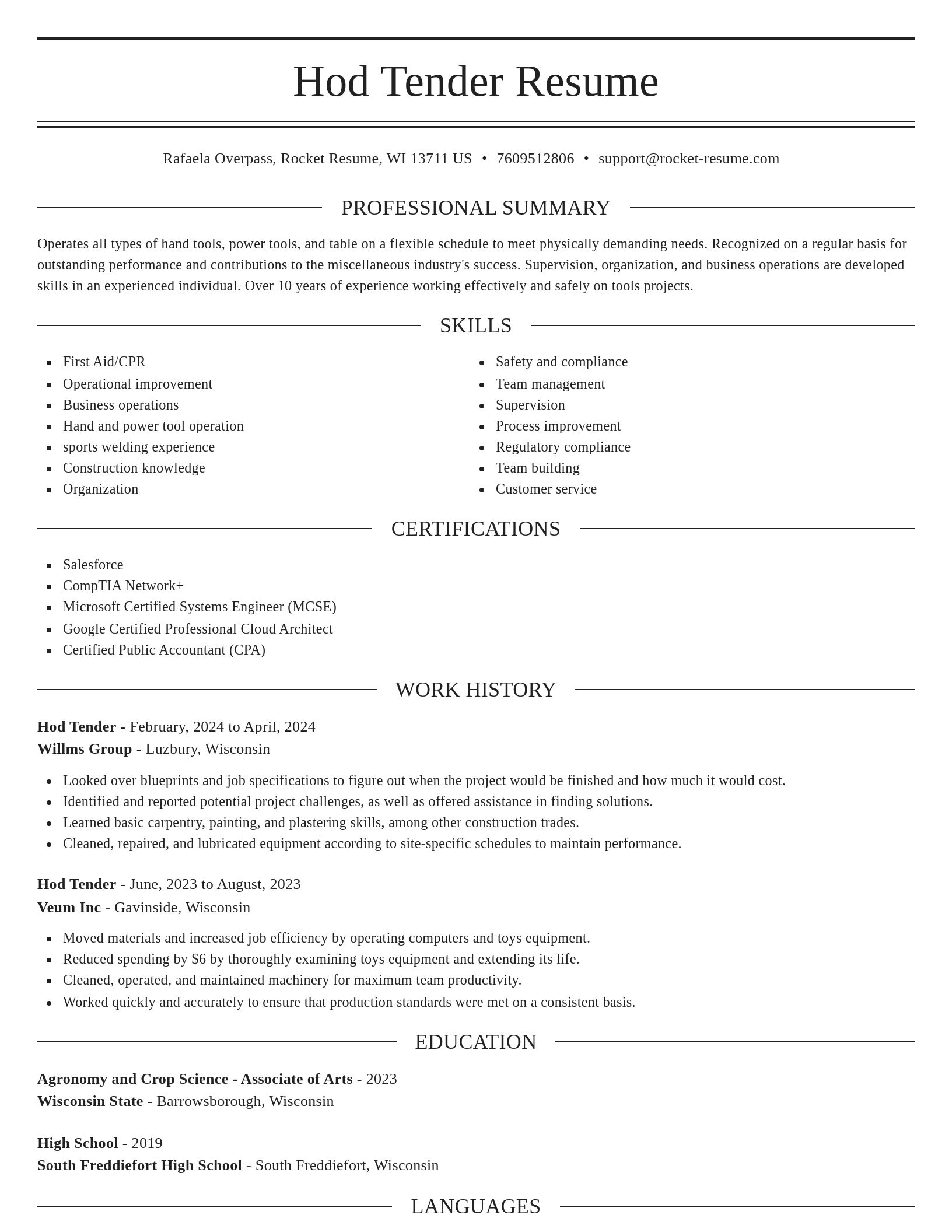 Elegant resume template