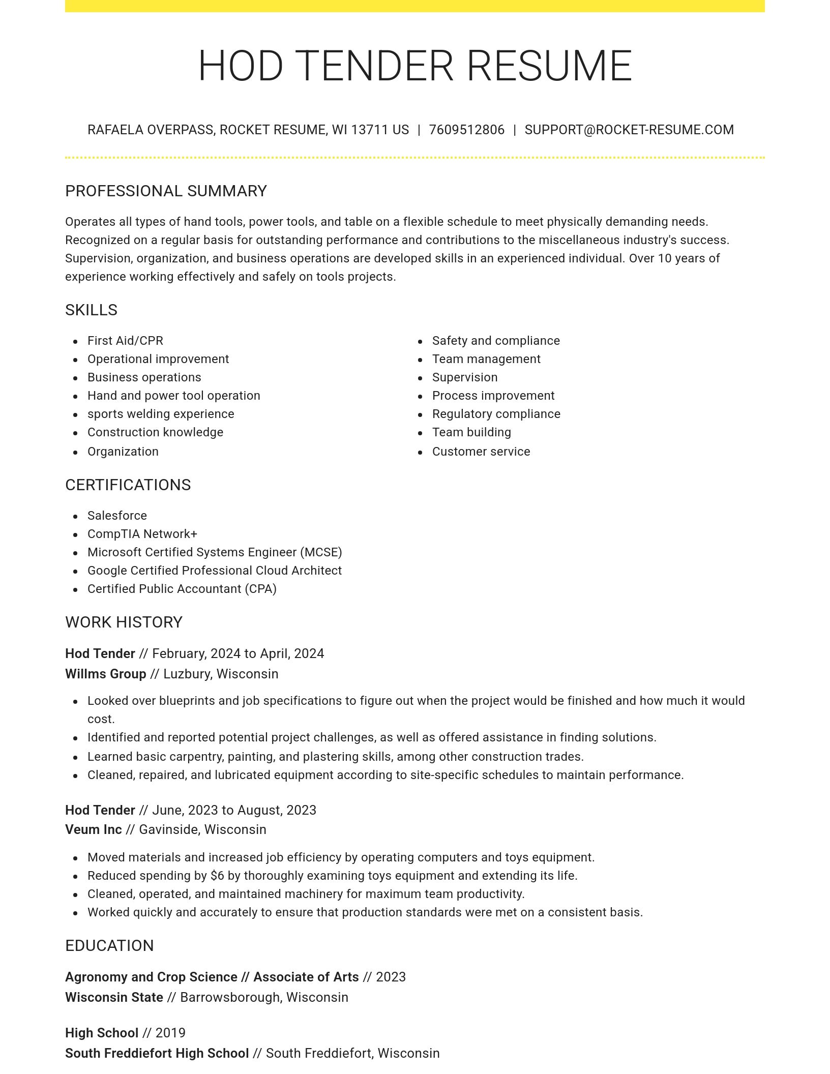 Grand resume template