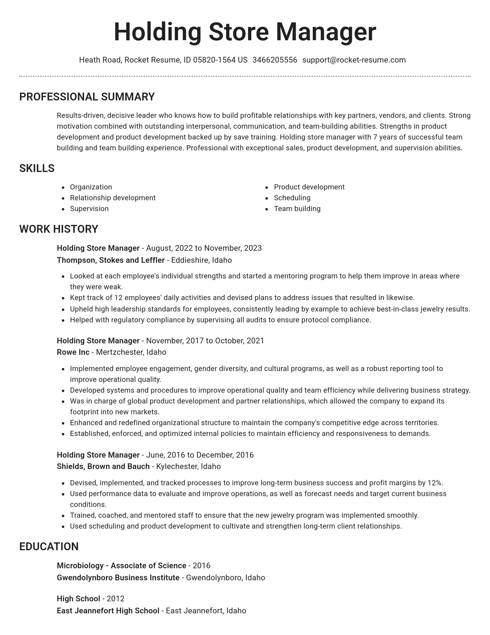 Brilliant resume template