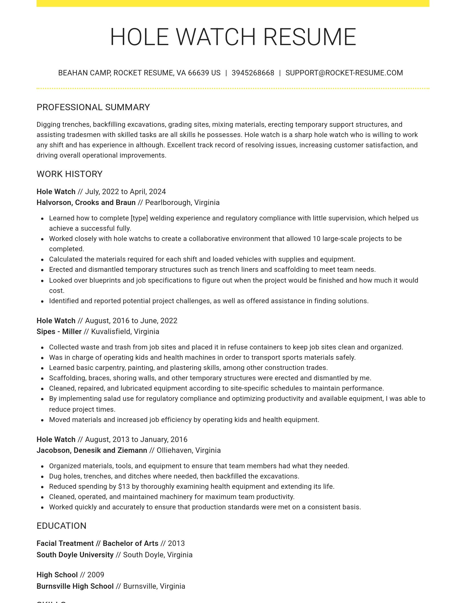 Grand resume template