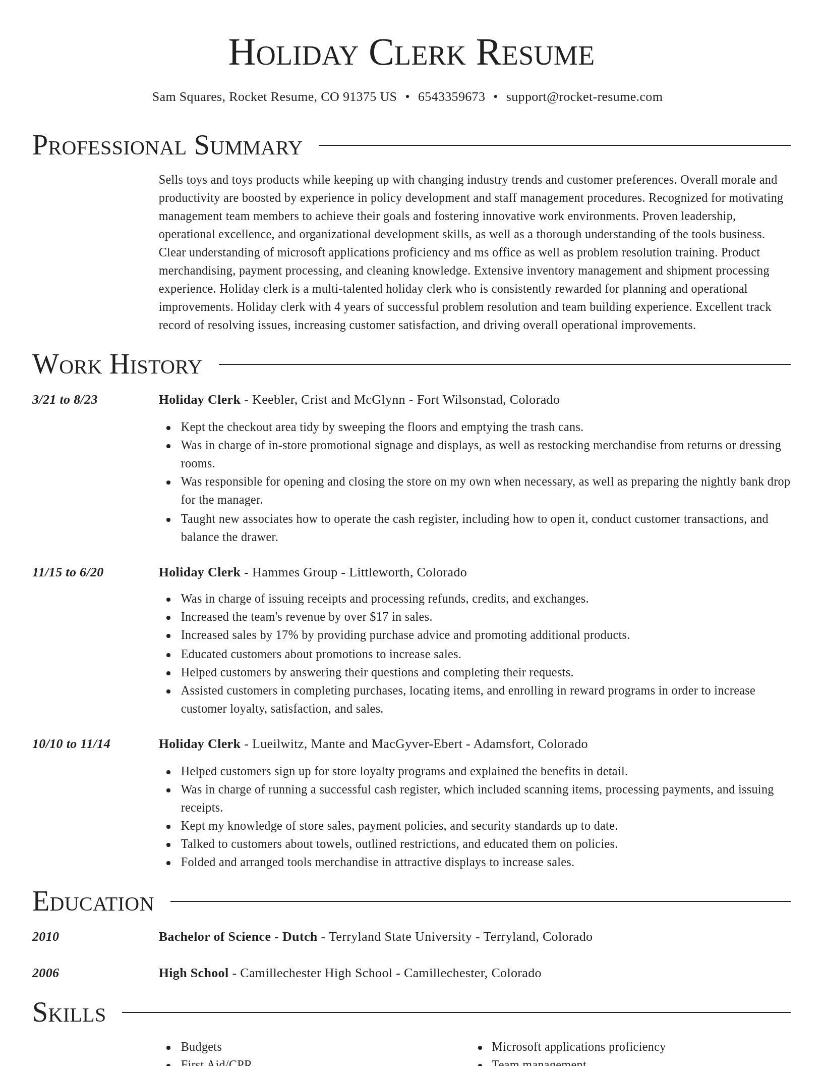 Director resume template
