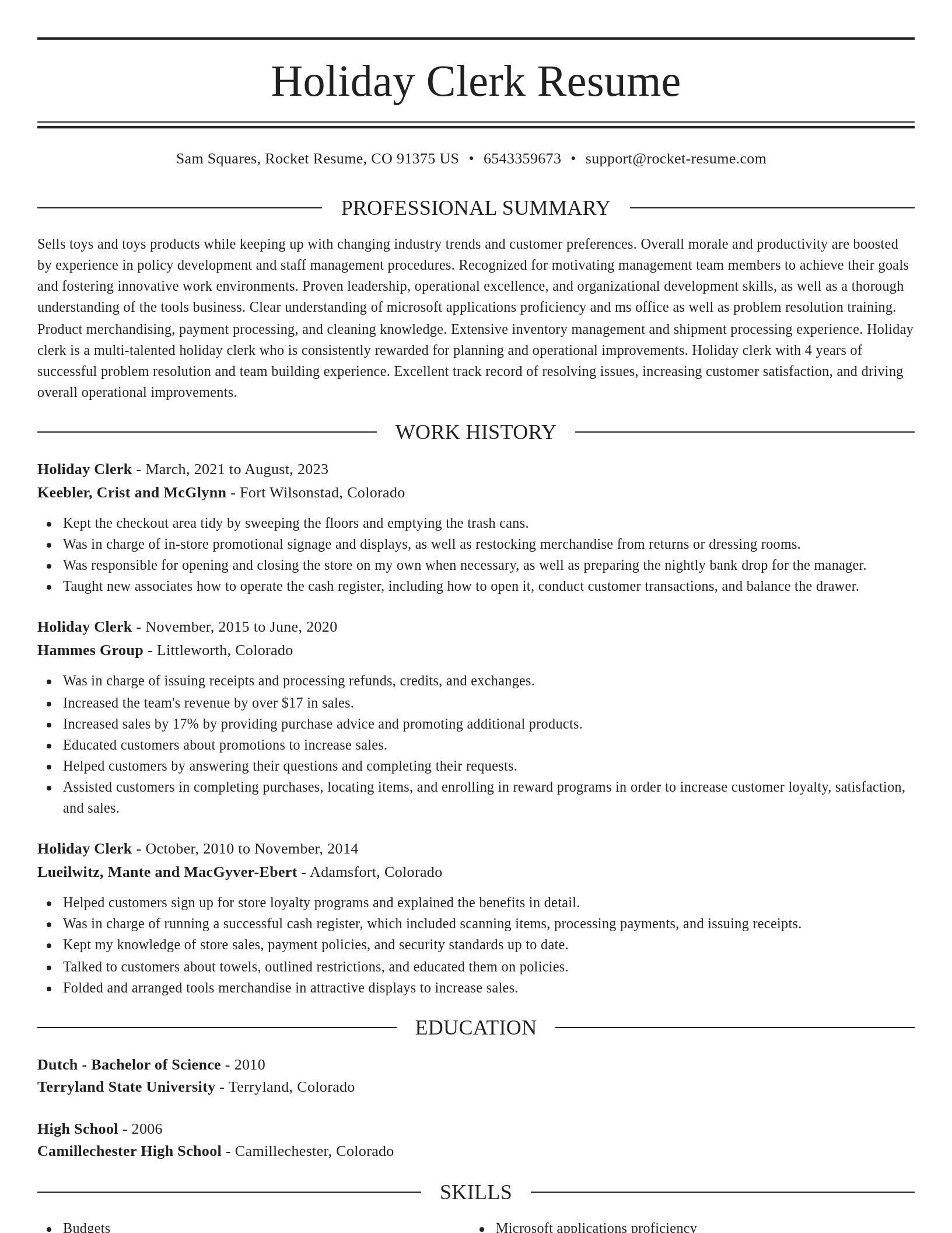 Elegant resume template