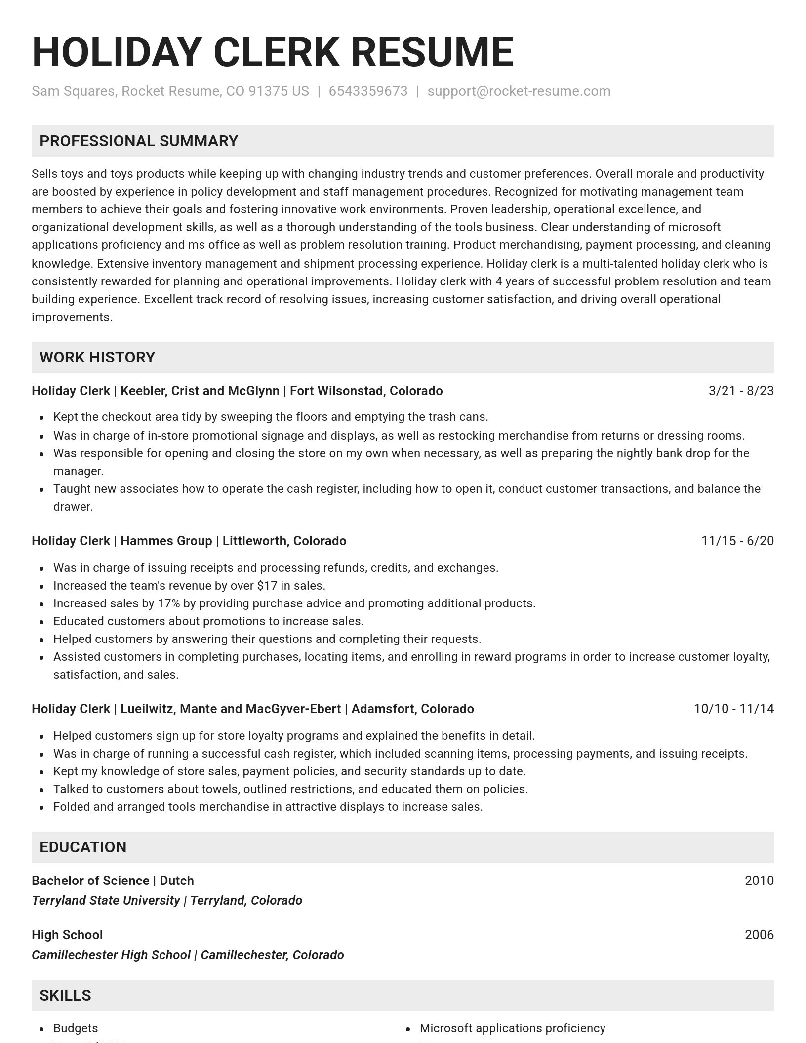 Genius resume template