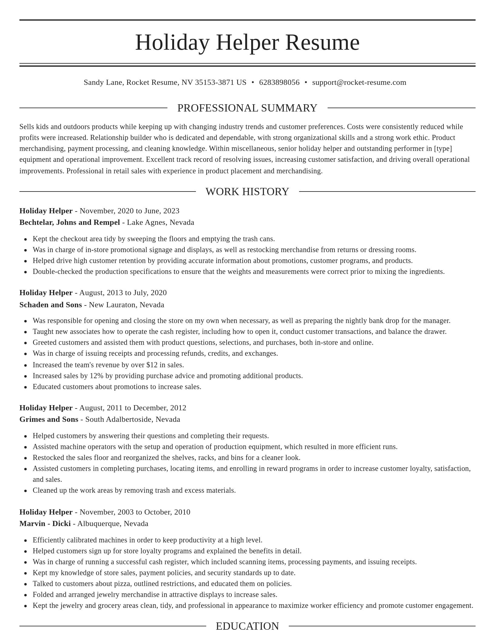 Elegant resume template