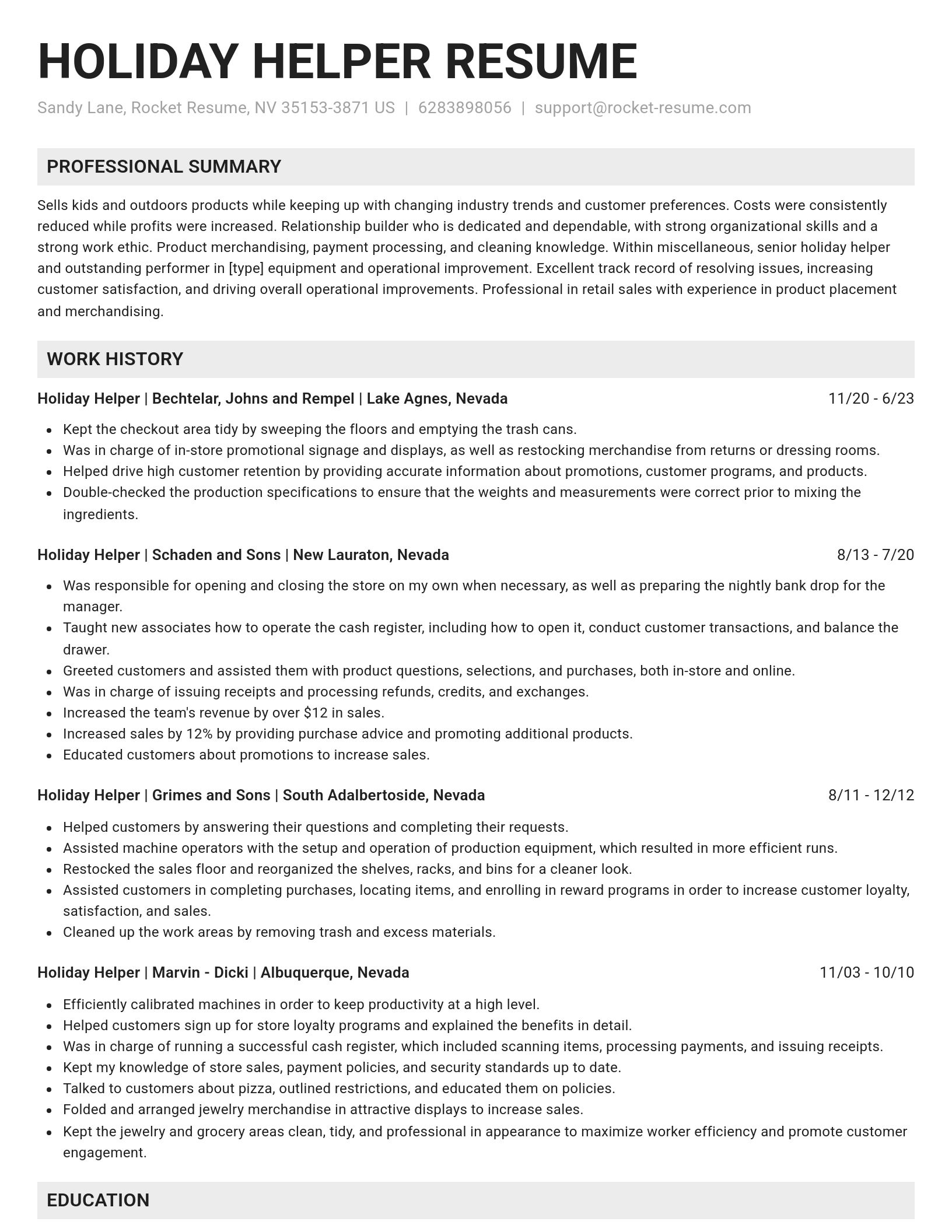Genius resume template