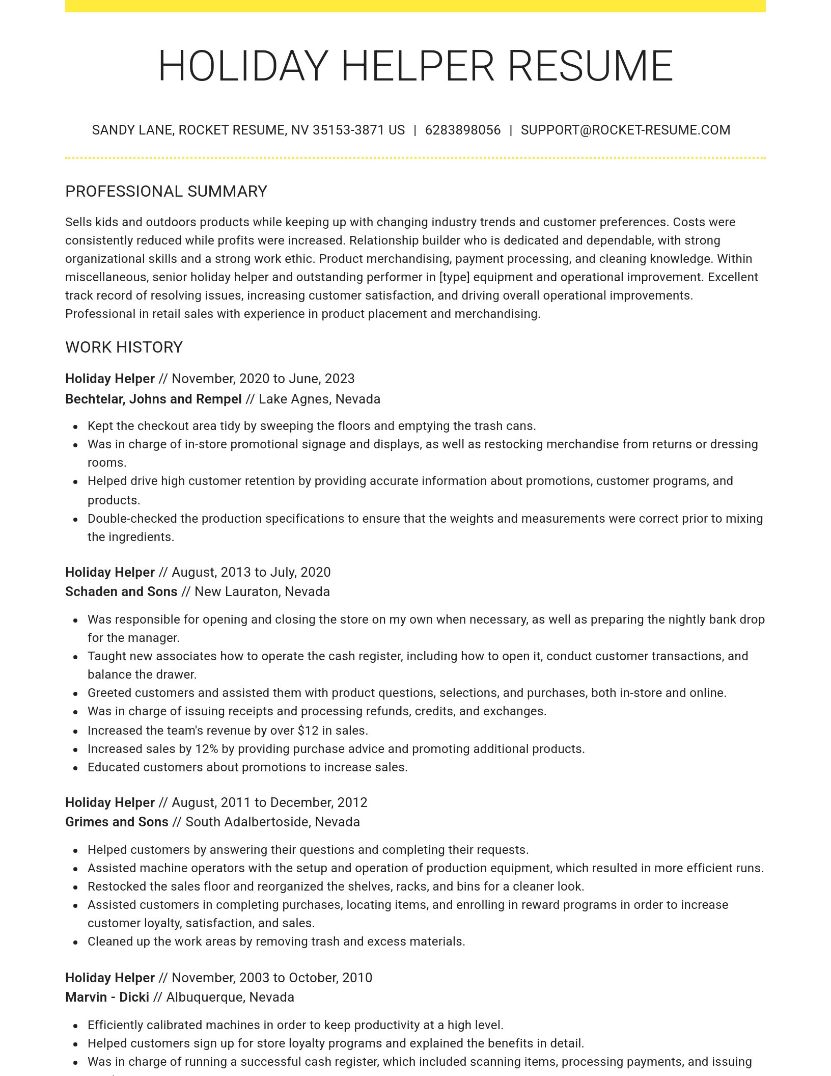 Grand resume template