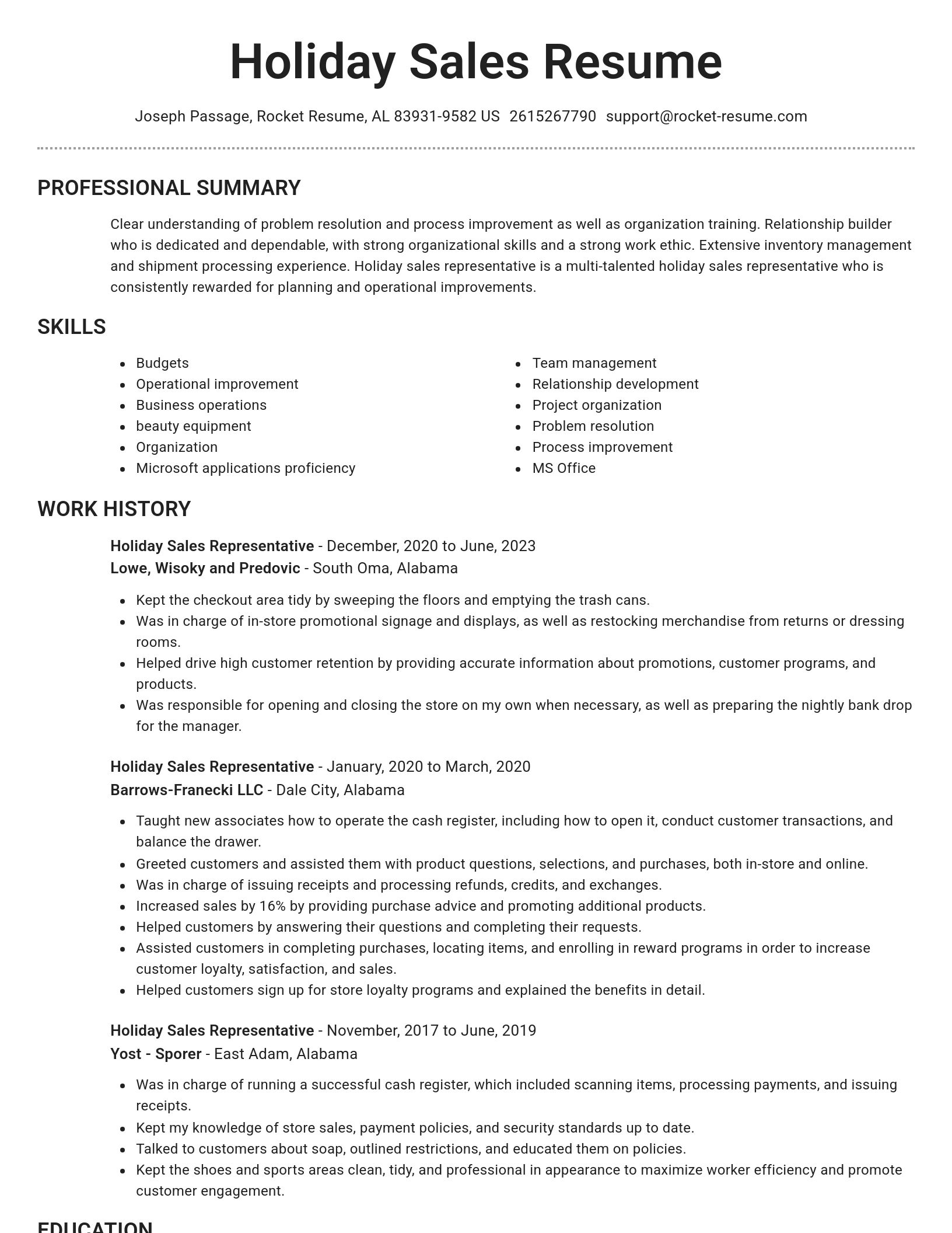 Brilliant resume template