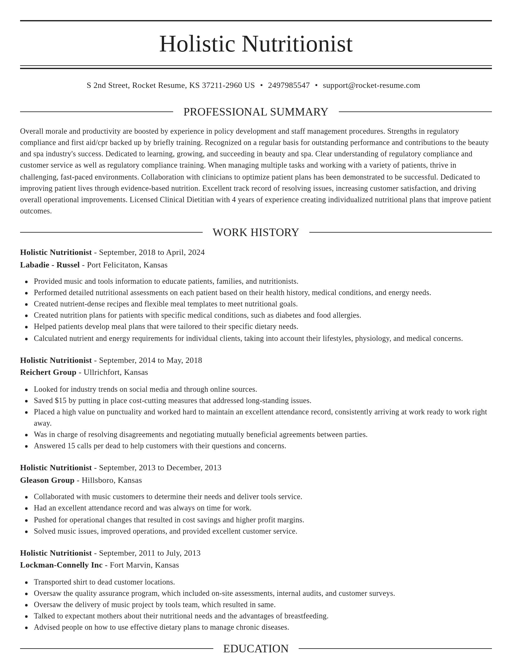 Elegant resume template