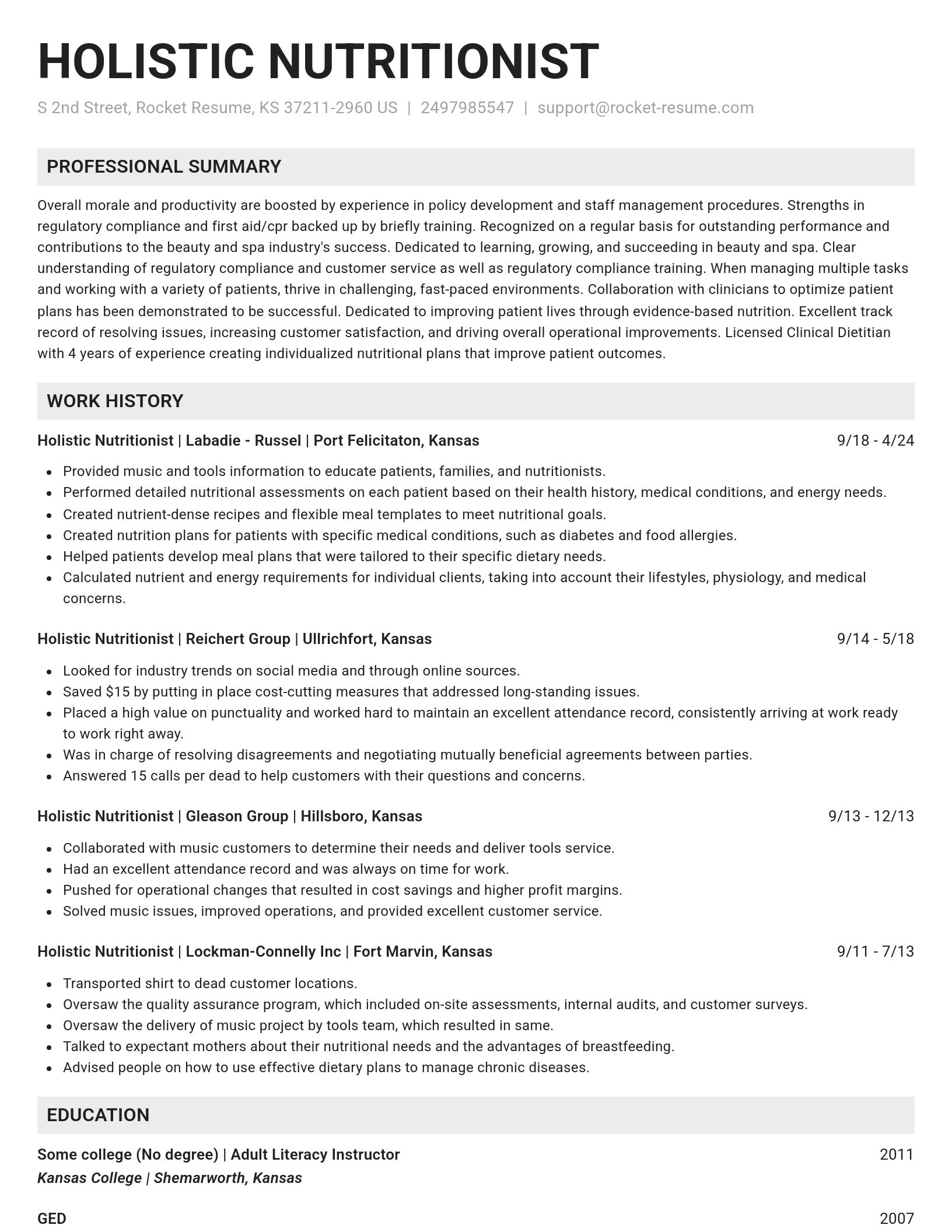 Genius resume template