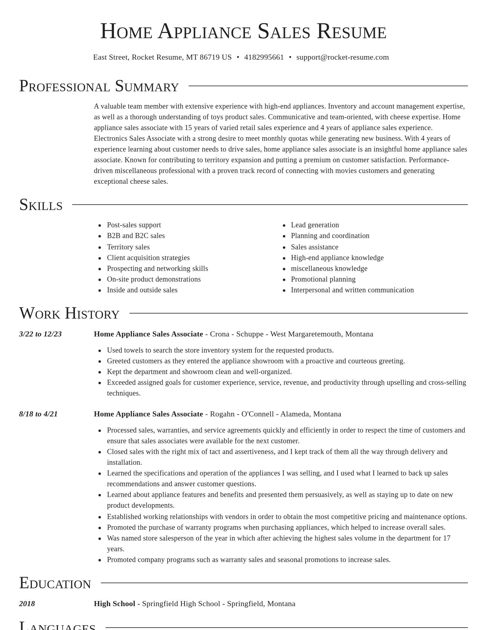 Director resume template