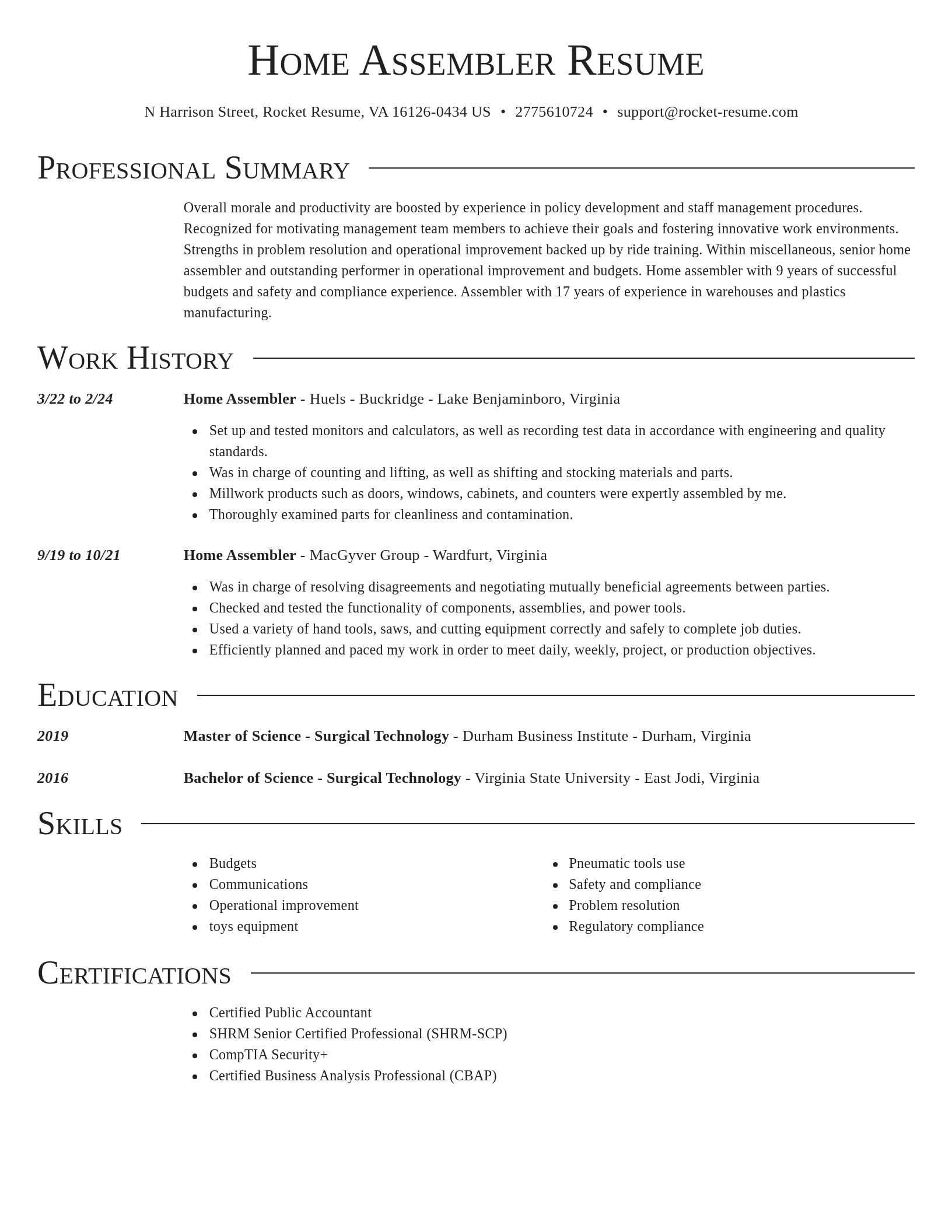 Director resume template